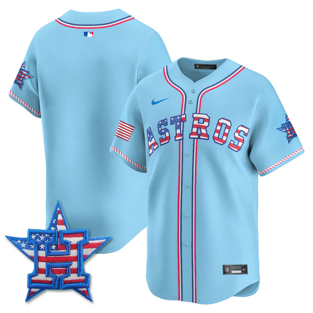 Men's Houston Astros 2025 Fourth of July Vapor Premier Limited Jersey - All Stitched