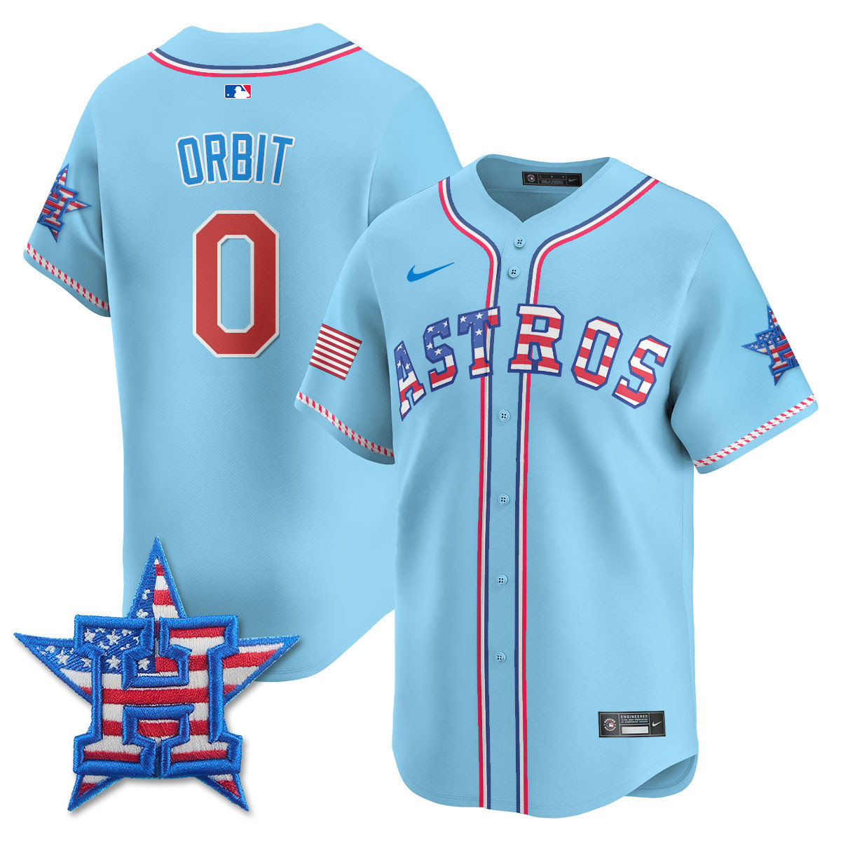 Men's Houston Astros 2025 Fourth of July Vapor Premier Limited Jersey - All Stitched
