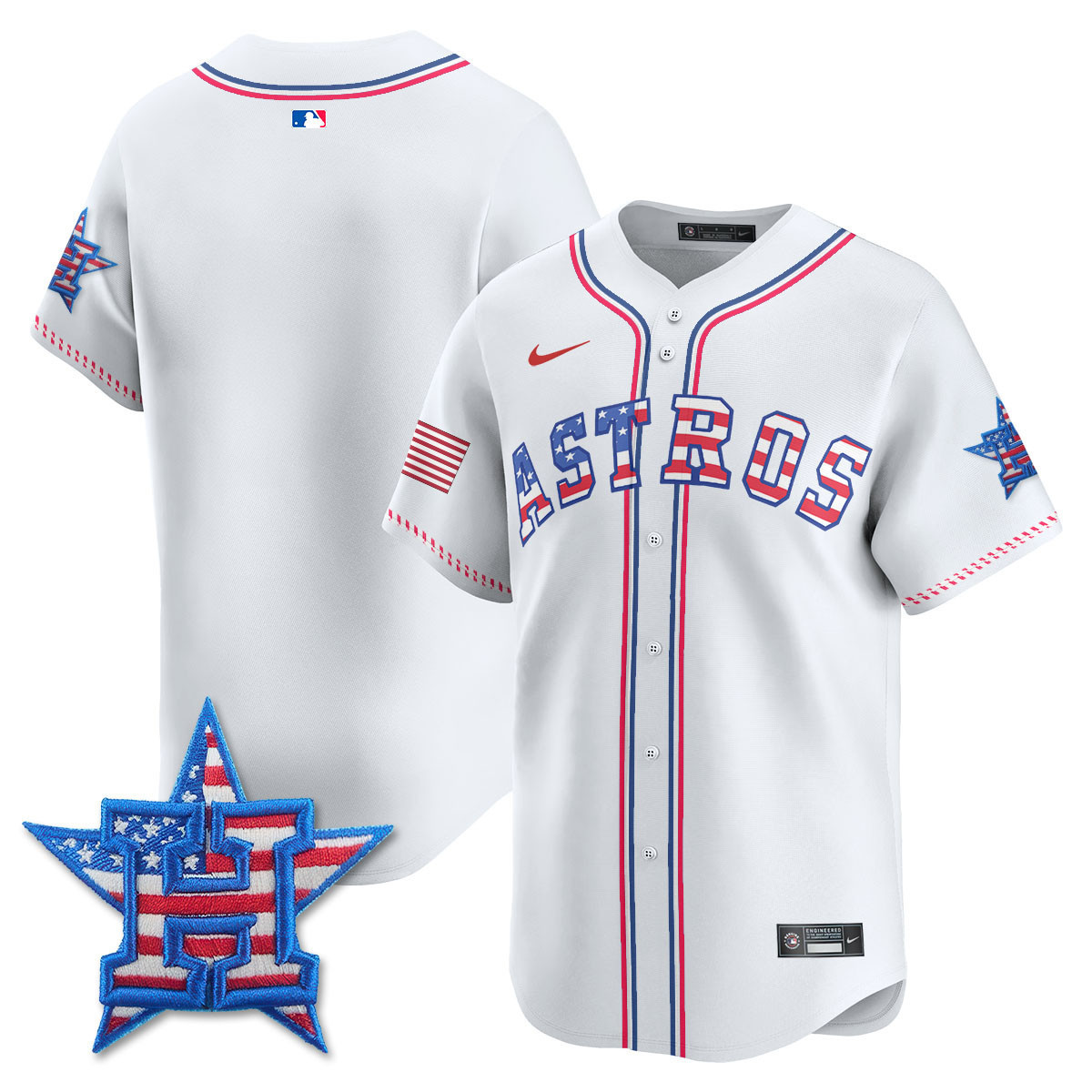 Men's Houston Astros 2025 Fourth of July Vapor Premier Limited Jersey - All Stitched