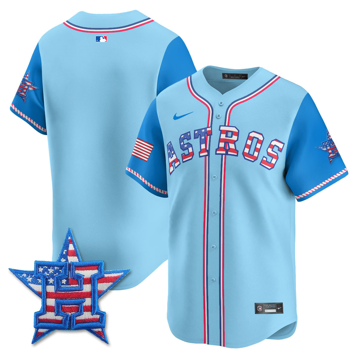 Men's Houston Astros 2025 Fourth of July Vapor Premier Limited Jersey - All Stitched