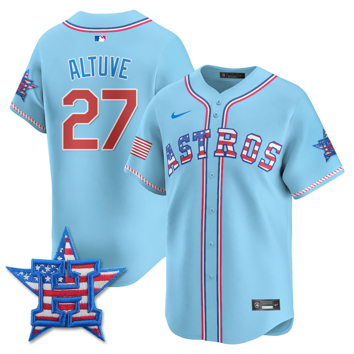Men's Houston Astros 2025 Fourth of July Vapor Premier Limited Jersey - All Stitched