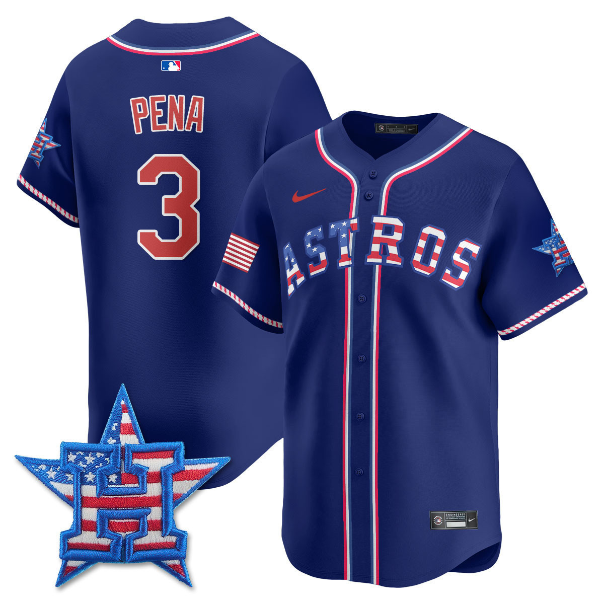 Men's Houston Astros 2025 Fourth of July Vapor Premier Limited Jersey - All Stitched