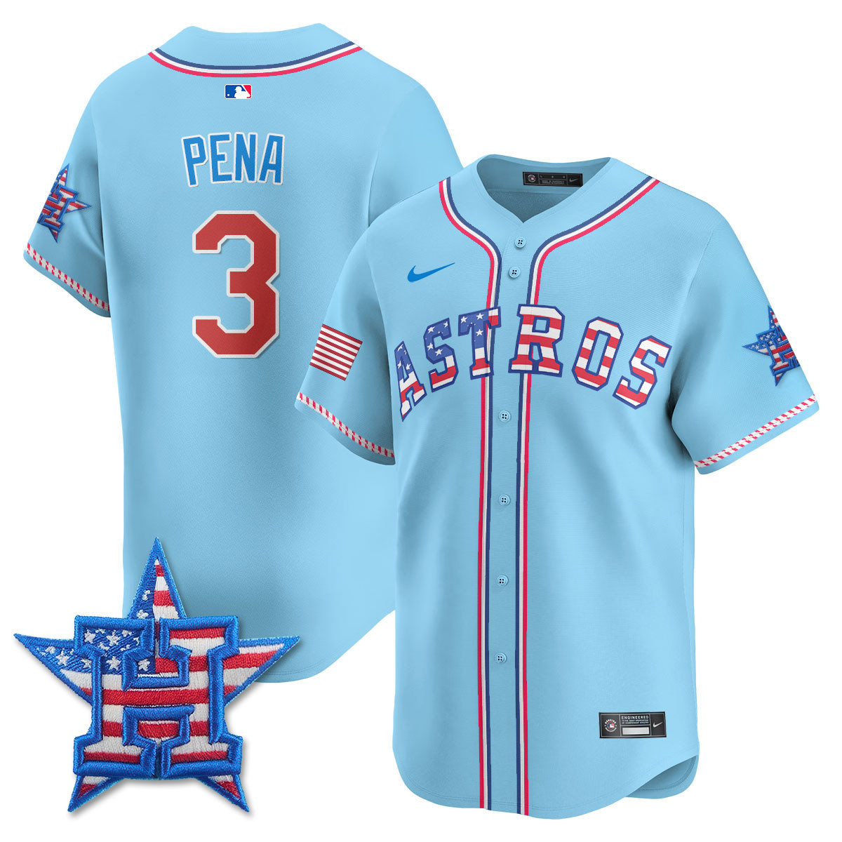 Men's Houston Astros 2025 Fourth of July Vapor Premier Limited Jersey - All Stitched