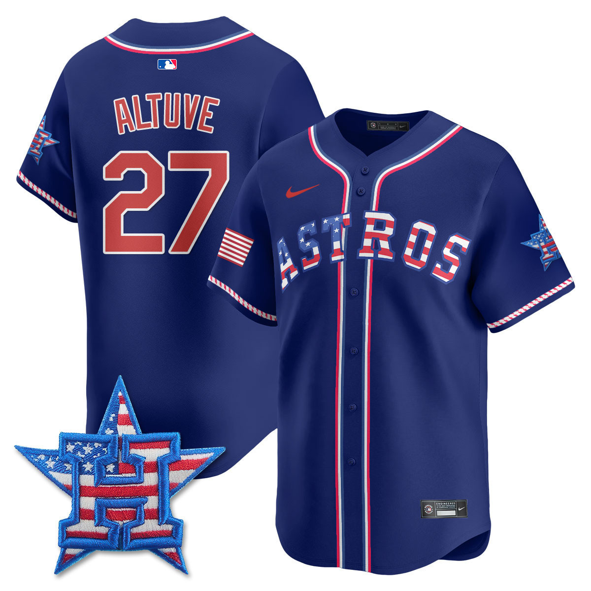 Men's Houston Astros 2025 Fourth of July Vapor Premier Limited Jersey - All Stitched