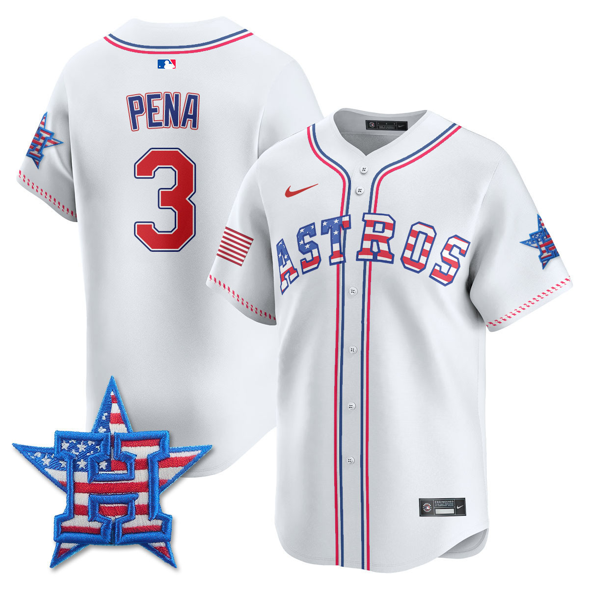 Men's Houston Astros 2025 Fourth of July Vapor Premier Limited Jersey - All Stitched