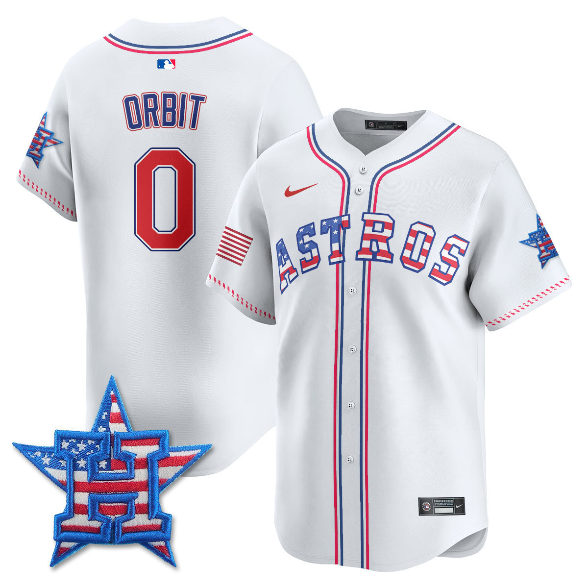 Men's Houston Astros 2025 Fourth of July Vapor Premier Limited Jersey - All Stitched