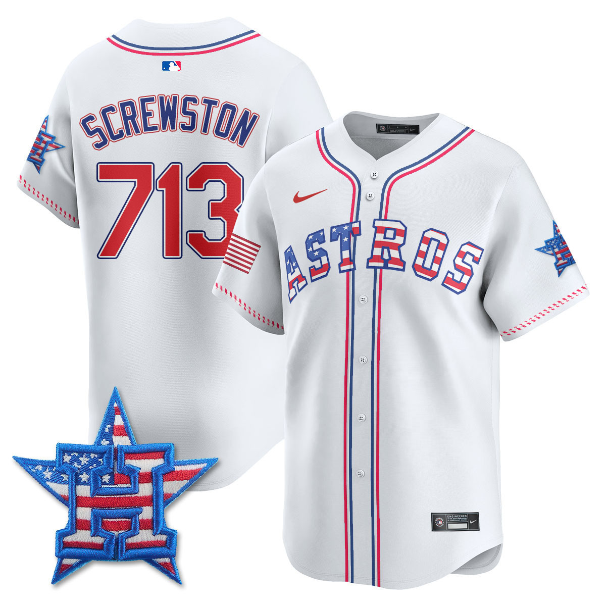 Men's Houston Astros 2025 Fourth of July Vapor Premier Limited Jersey - All Stitched