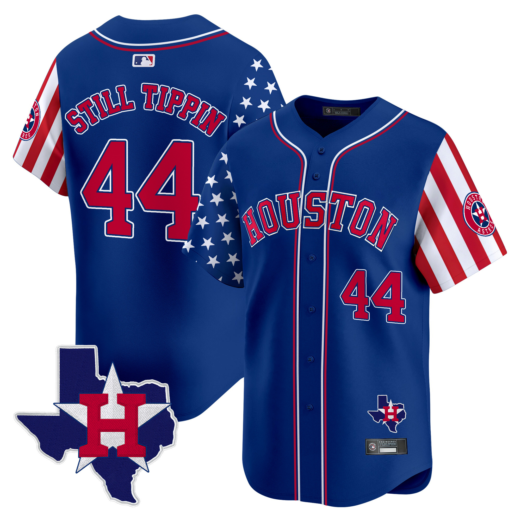 Men's Houston Astros 2025 Independence Day Vapor Premier Limited Jersey V2 - All Stitched