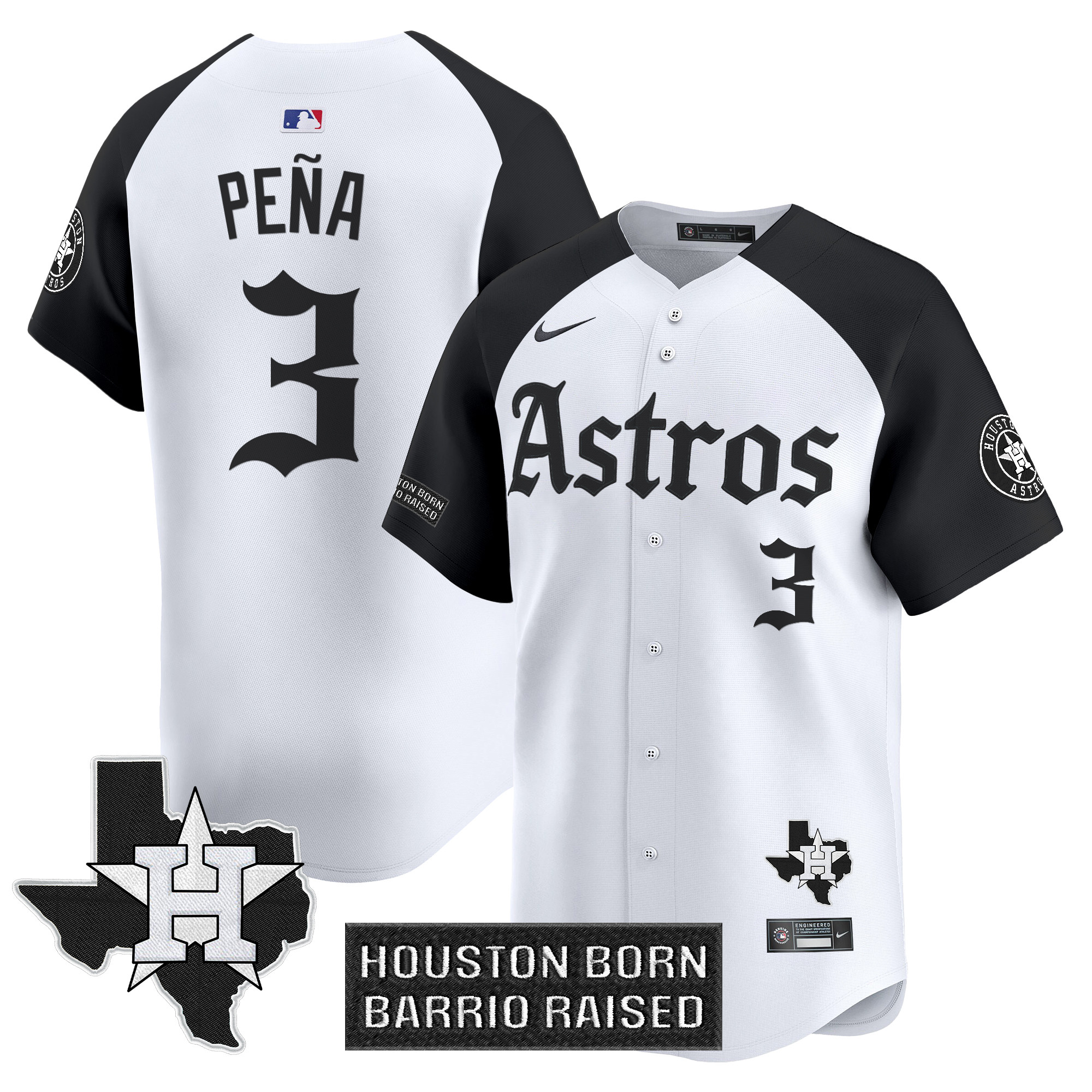 Men's Houston Astros 'Gothic Edition' Vapor Premier Limited Jersey - All Stitched