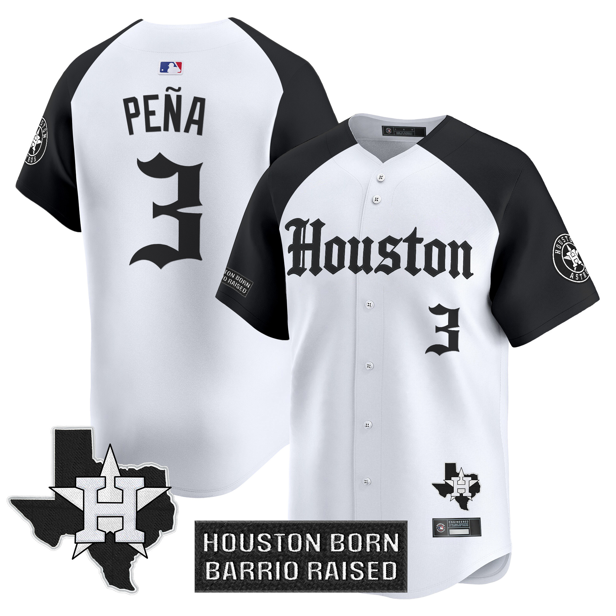Men's Houston Astros 'Gothic Edition' Vapor Premier Limited Jersey V2 - All Stitched