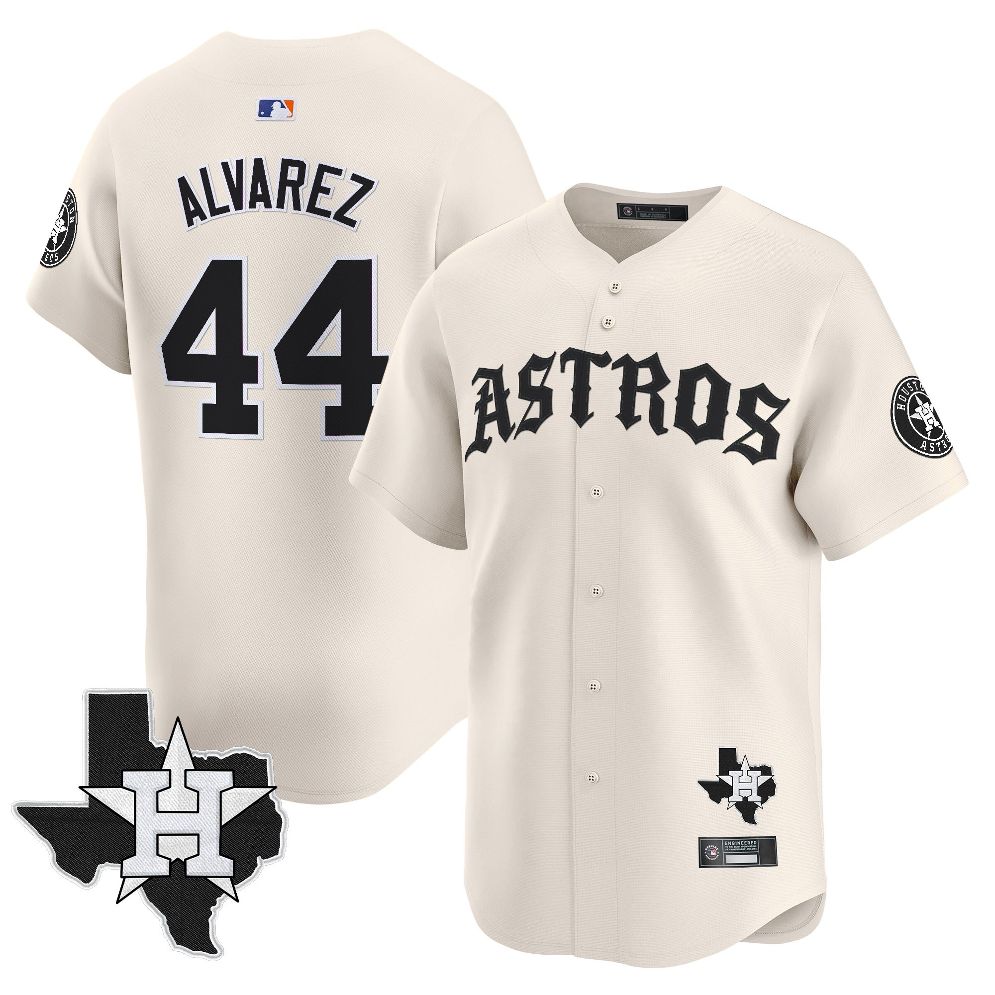 Men's Houston Astros 'Old English Edition' Vapor Premier Limited Jersey - All Stitched