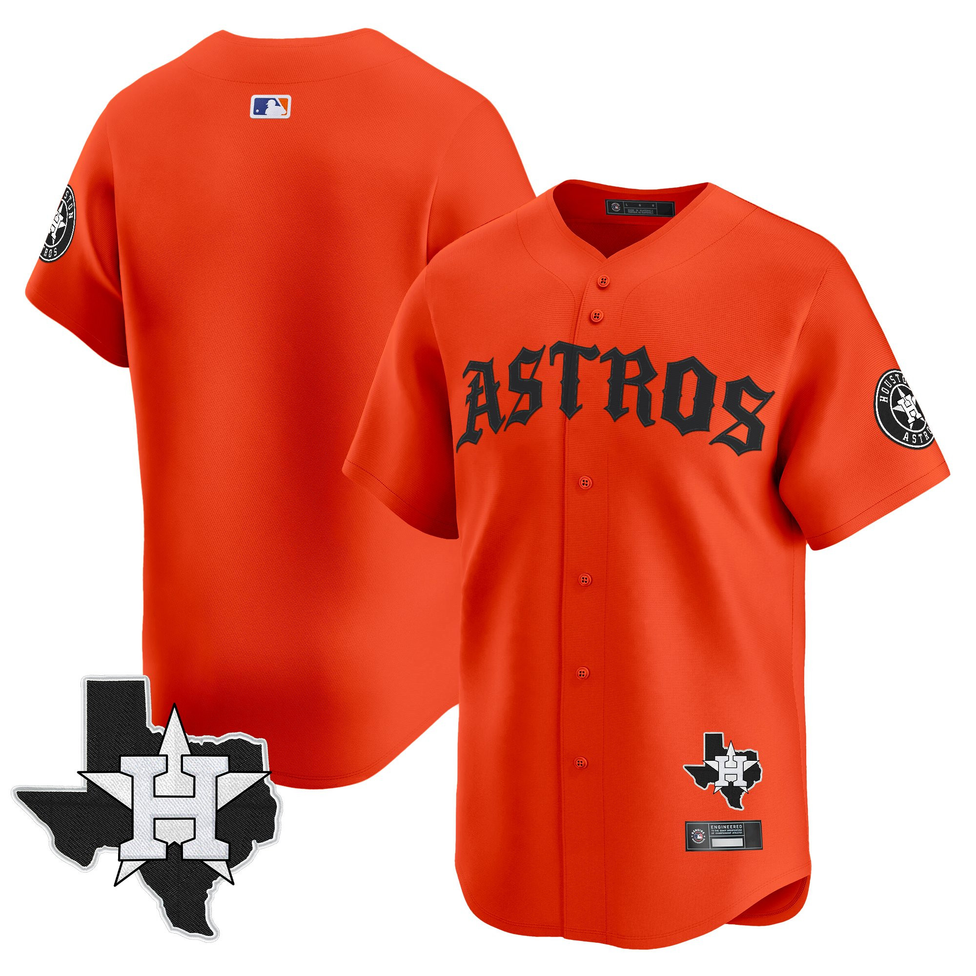 Men's Houston Astros 'Old English Edition' Vapor Premier Limited Jersey - All Stitched
