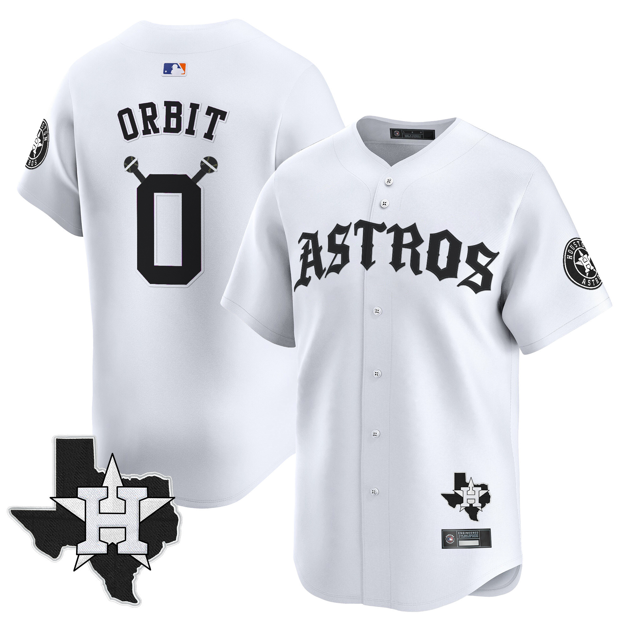 Men's Houston Astros 'Old English Edition' Vapor Premier Limited Jersey - All Stitched