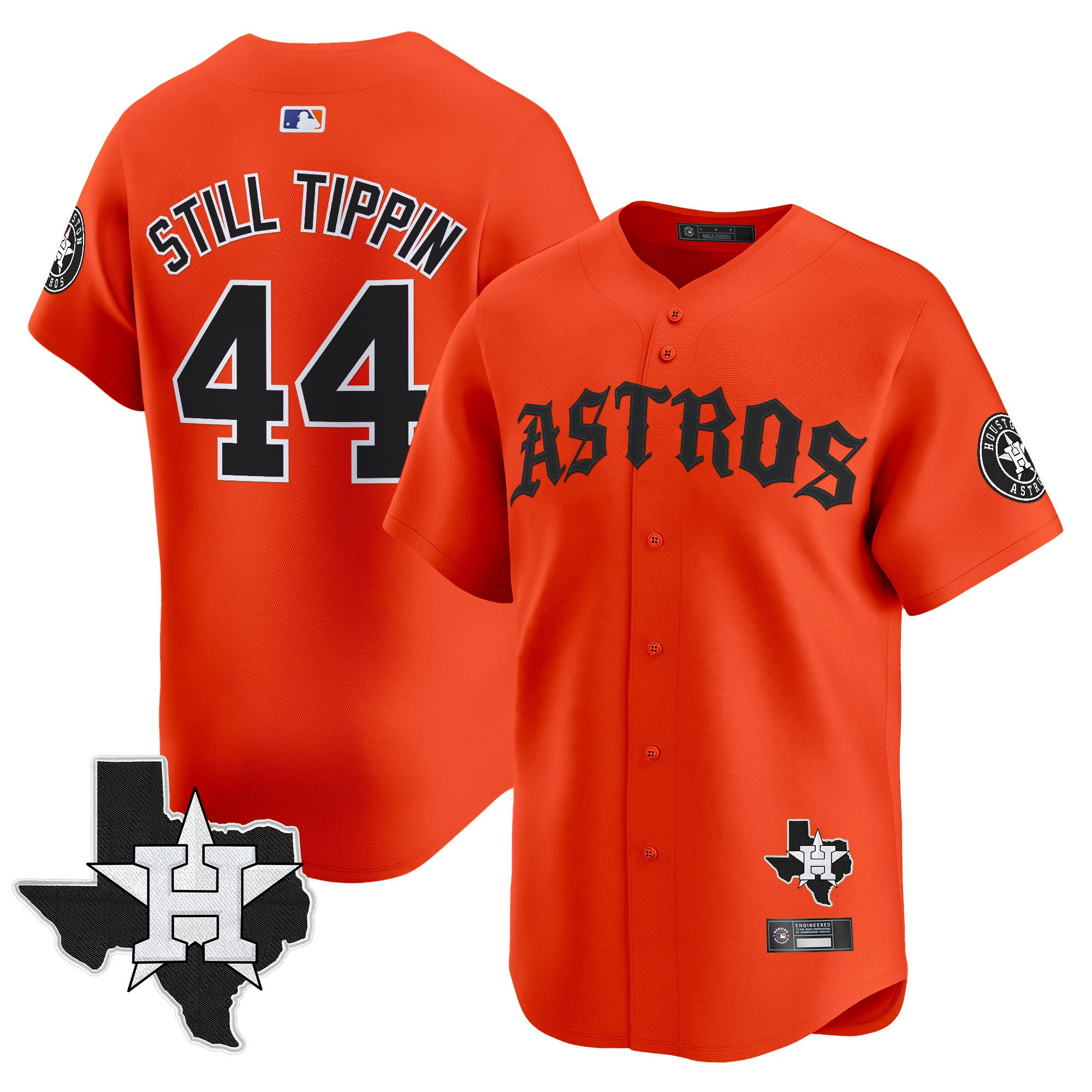Men's Houston Astros 'Old English Edition' Vapor Premier Limited Jersey - All Stitched