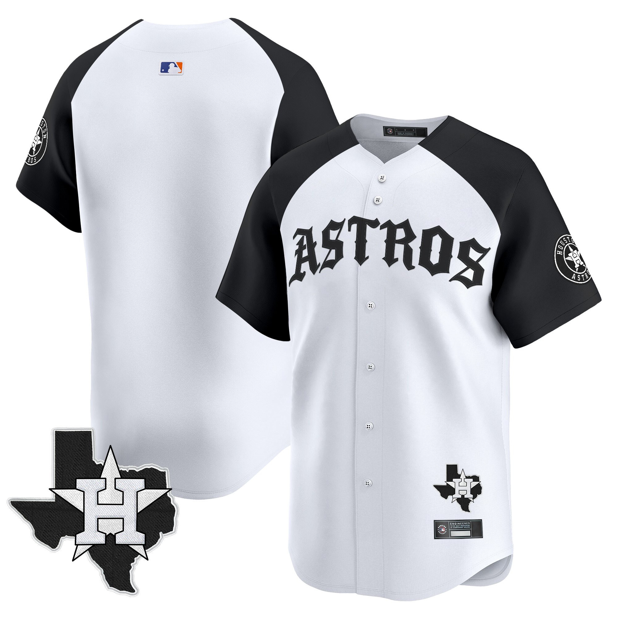 Men's Houston Astros 'Old English Edition' Vapor Premier Limited Jersey - All Stitched