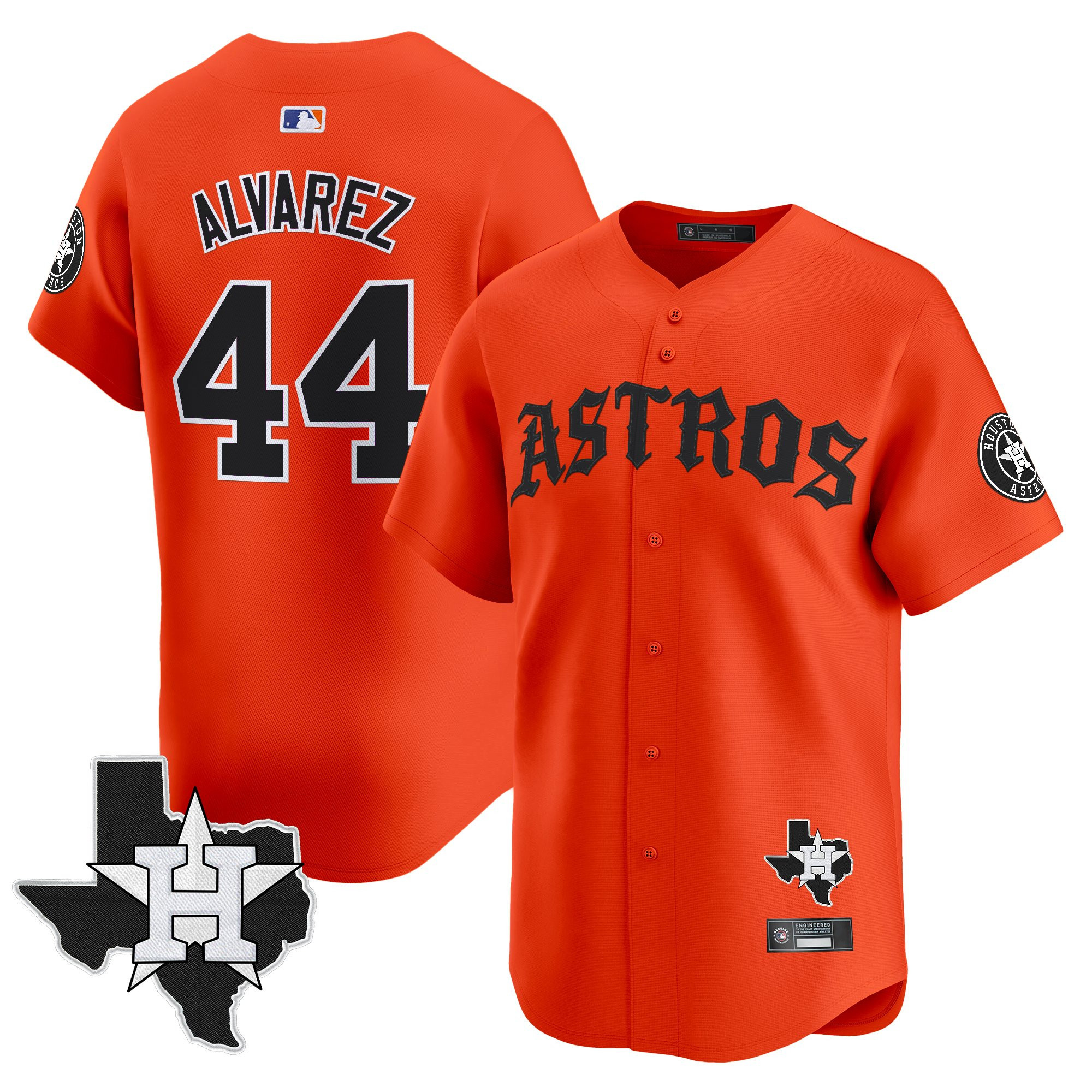 Men's Houston Astros 'Old English Edition' Vapor Premier Limited Jersey - All Stitched