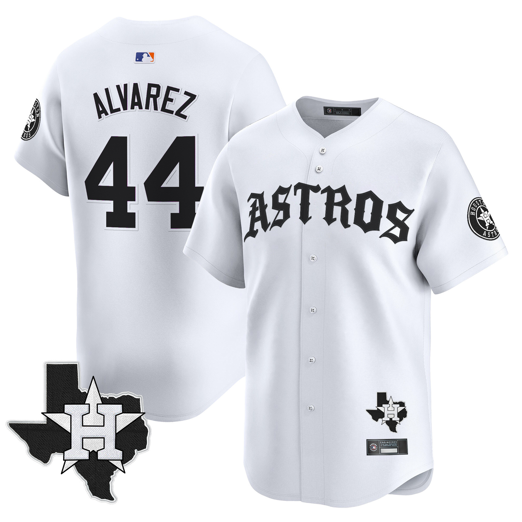 Men's Houston Astros 'Old English Edition' Vapor Premier Limited Jersey - All Stitched