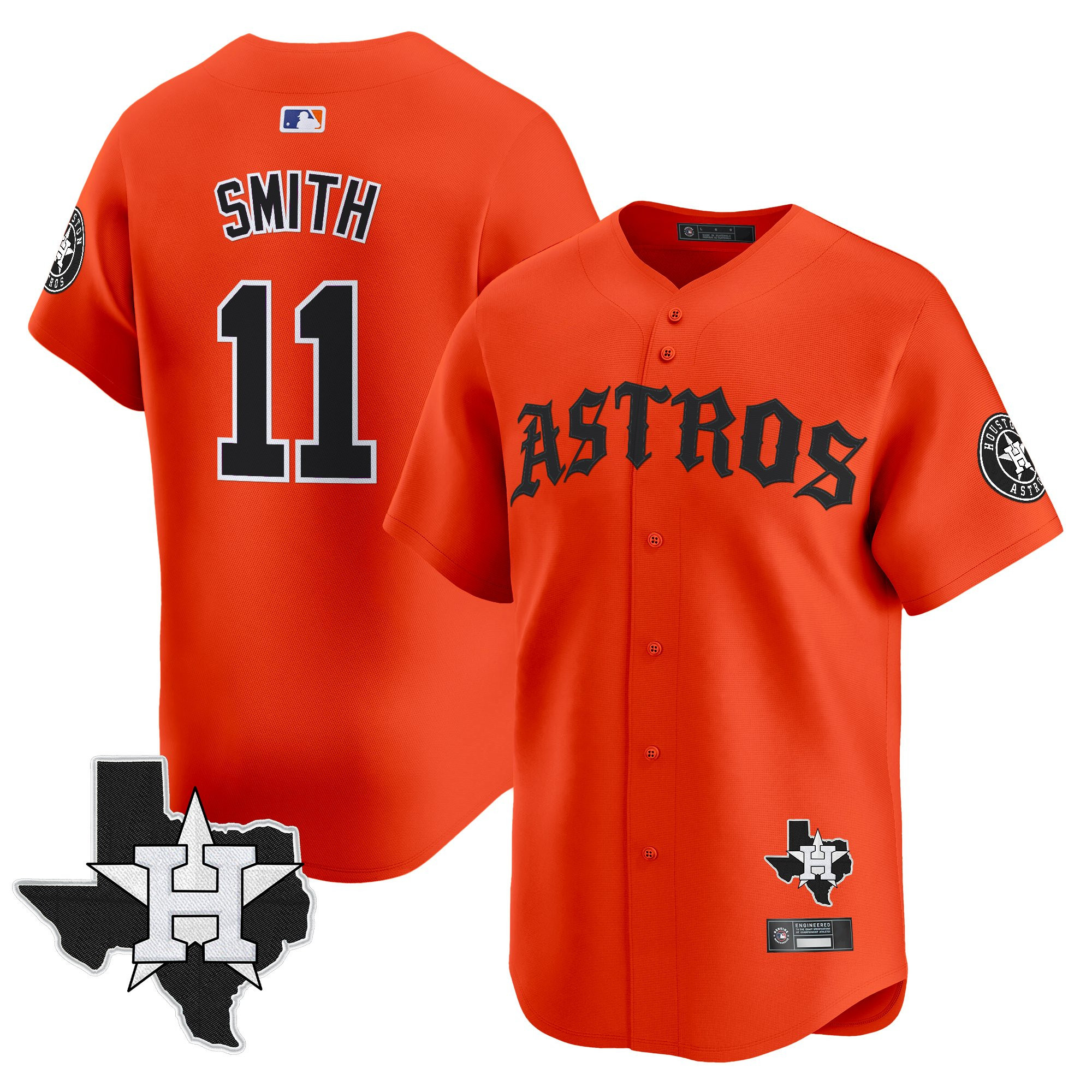 Men's Houston Astros 'Old English Edition' Vapor Premier Limited Jersey - All Stitched
