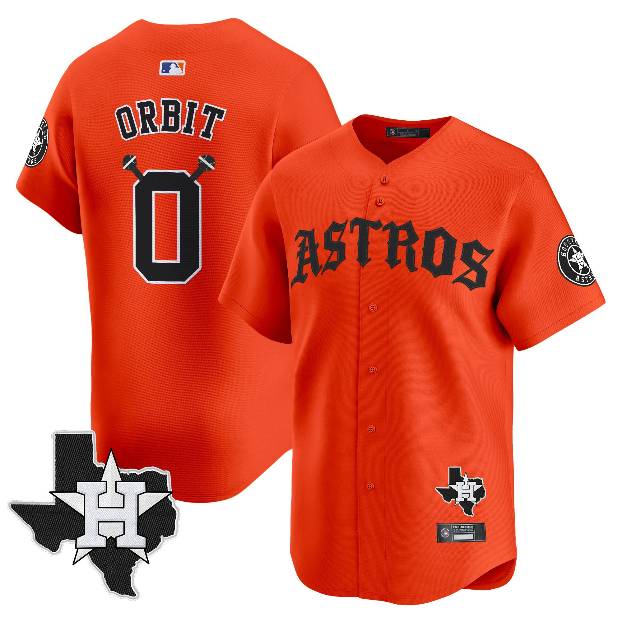 Men's Houston Astros 'Old English Edition' Vapor Premier Limited Jersey - All Stitched