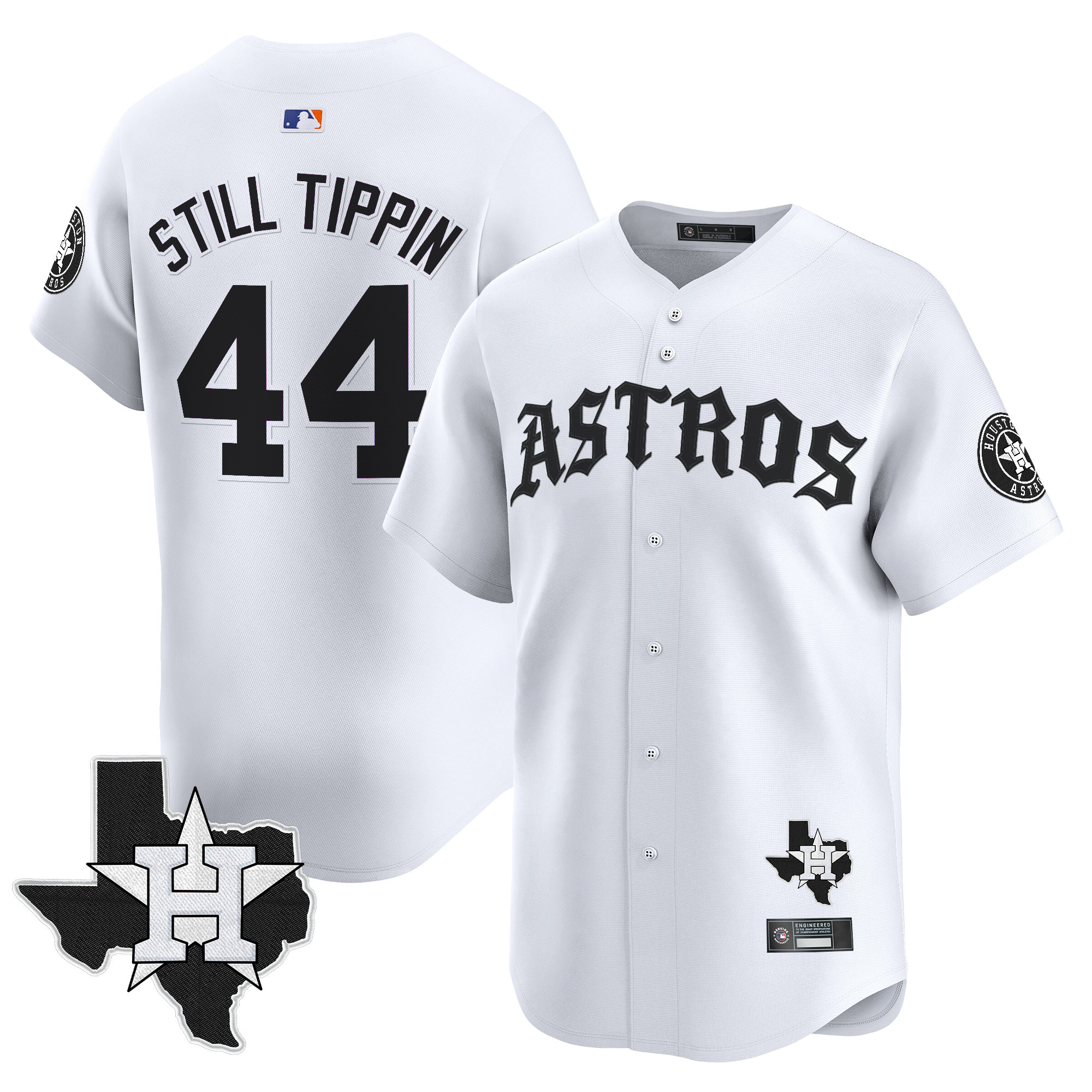 Men's Houston Astros 'Old English Edition' Vapor Premier Limited Jersey - All Stitched