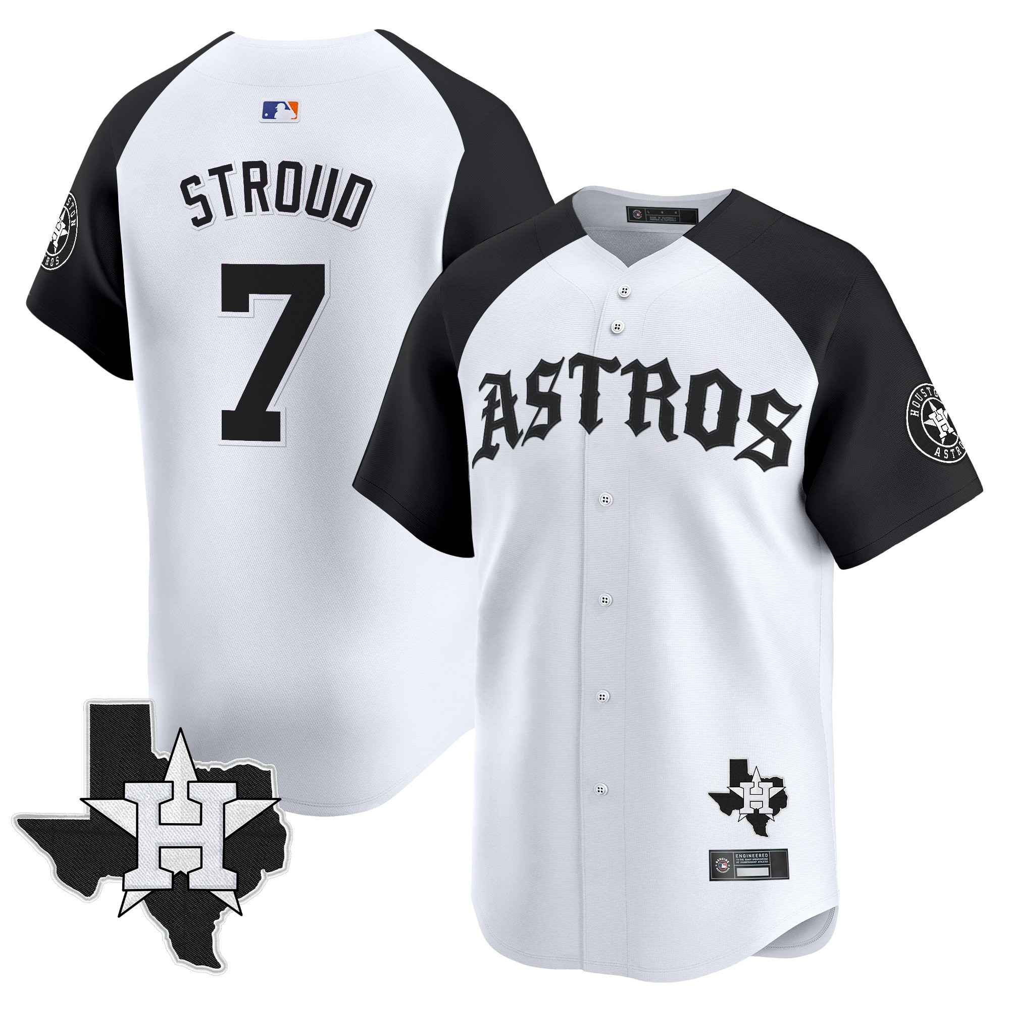 Men's Houston Astros 'Old English Edition' Vapor Premier Limited Jersey - All Stitched
