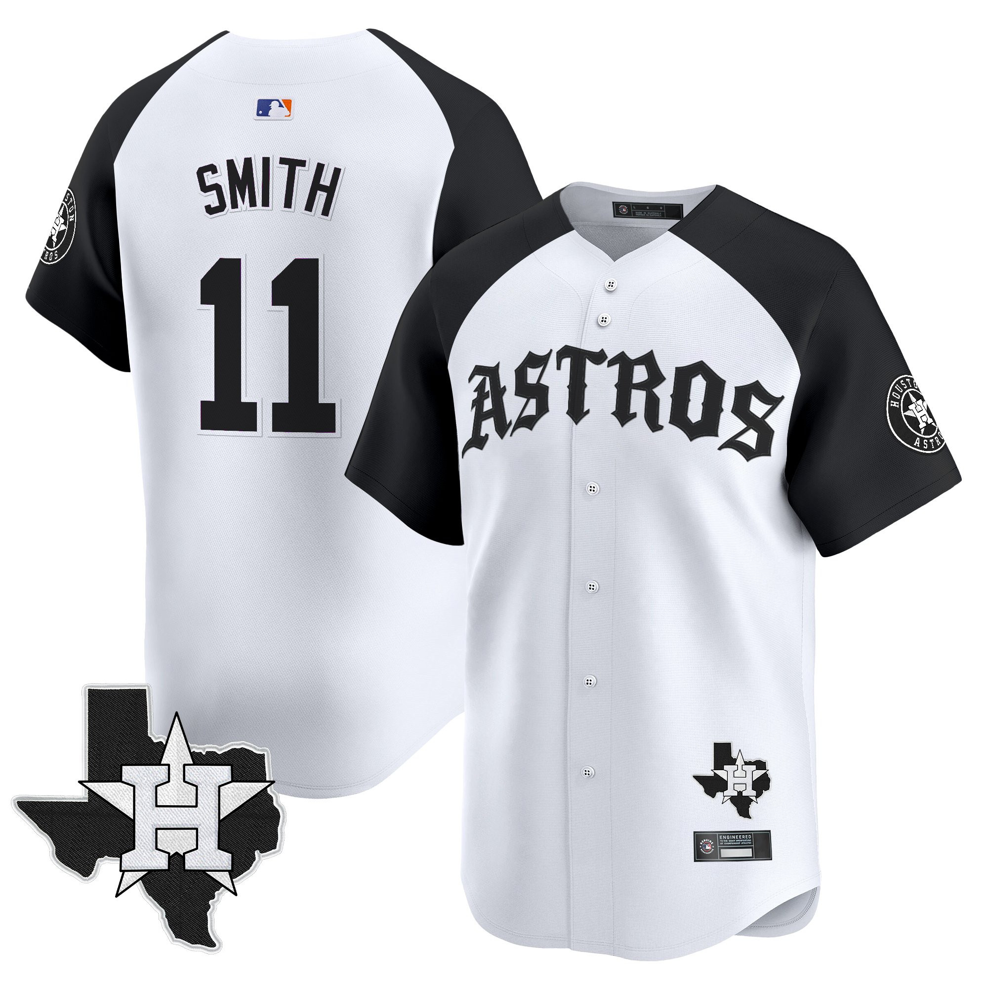Men's Houston Astros 'Old English Edition' Vapor Premier Limited Jersey - All Stitched