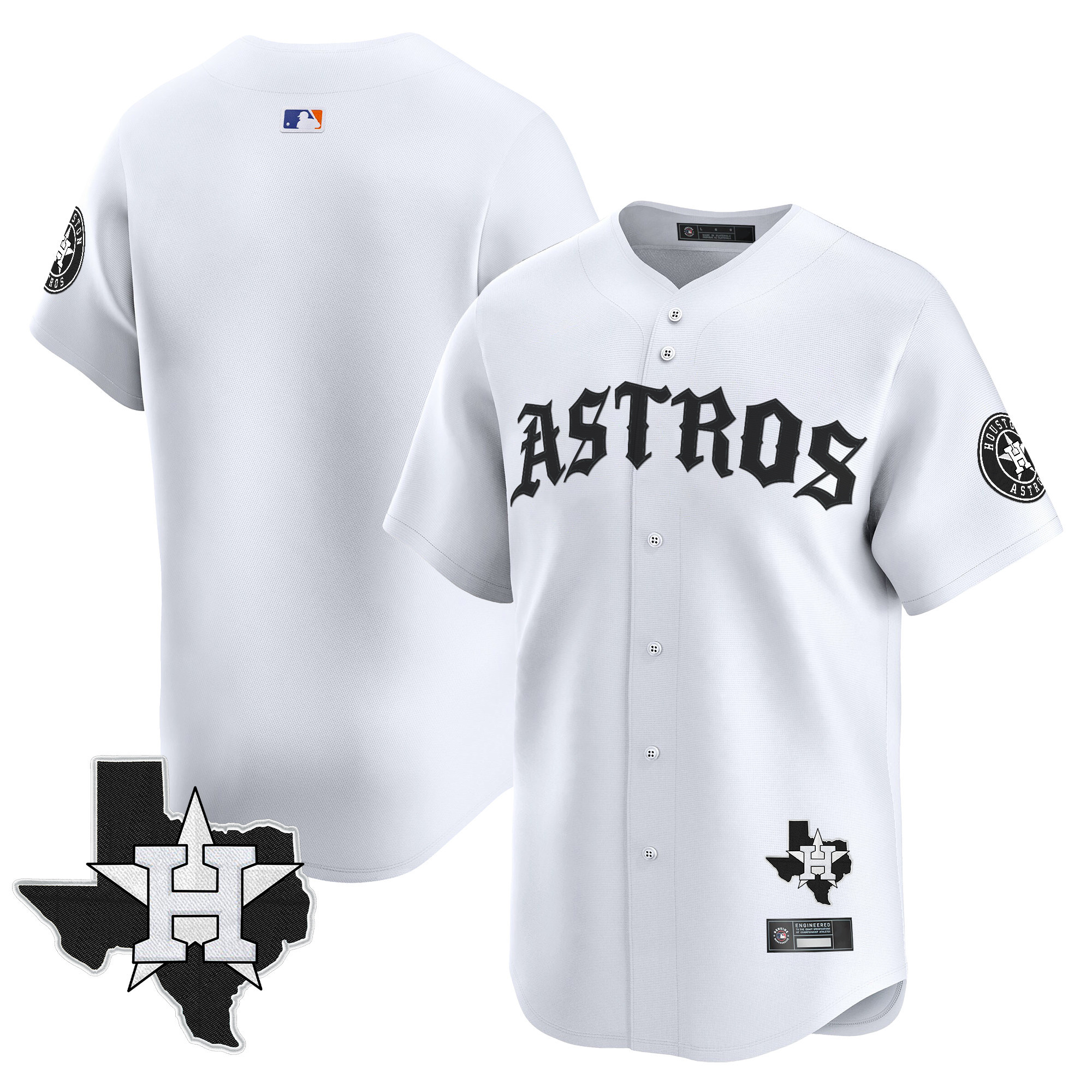 Men's Houston Astros 'Old English Edition' Vapor Premier Limited Jersey - All Stitched