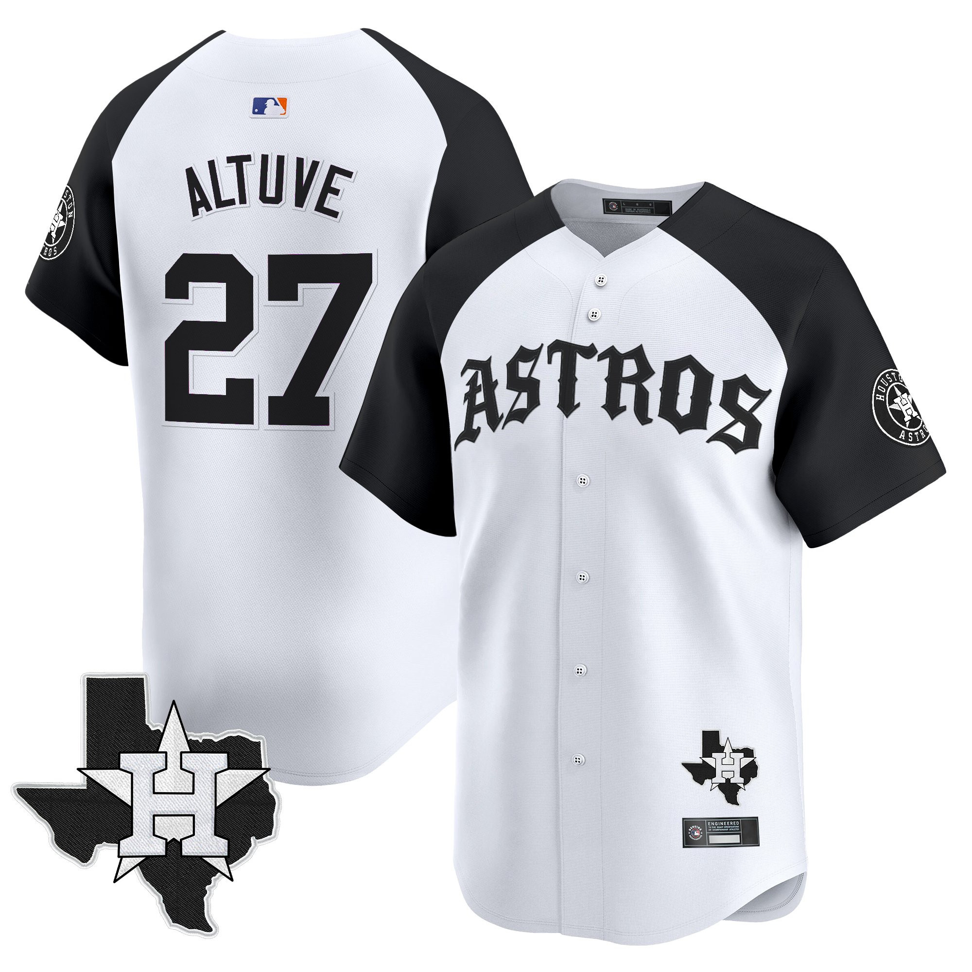 Men's Houston Astros 'Old English Edition' Vapor Premier Limited Jersey - All Stitched