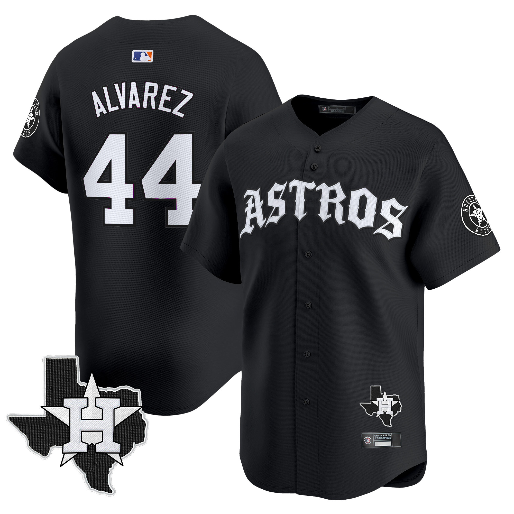 Men's Houston Astros 'Old English Edition' Vapor Premier Limited Jersey - All Stitched