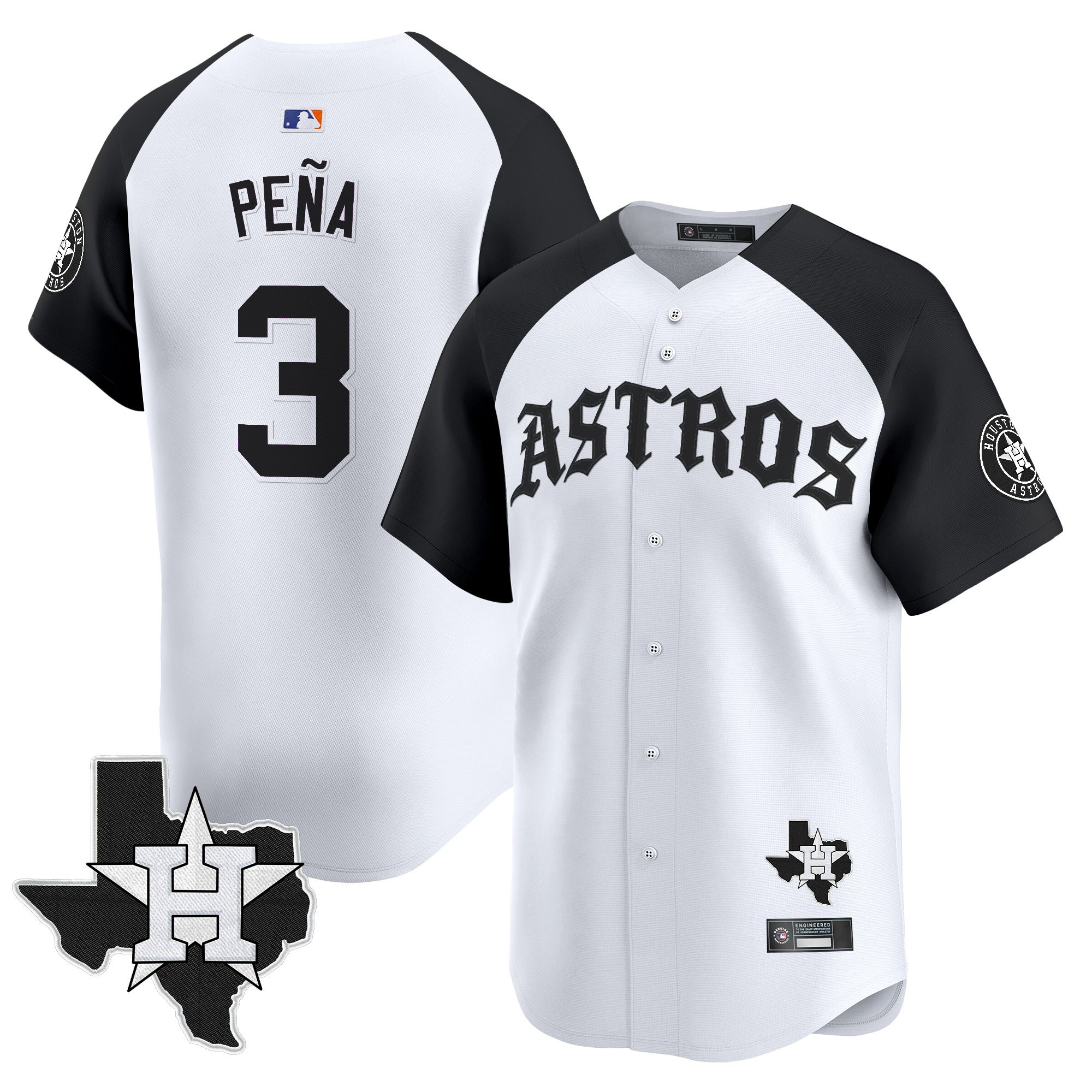 Men's Houston Astros 'Old English Edition' Vapor Premier Limited Jersey - All Stitched