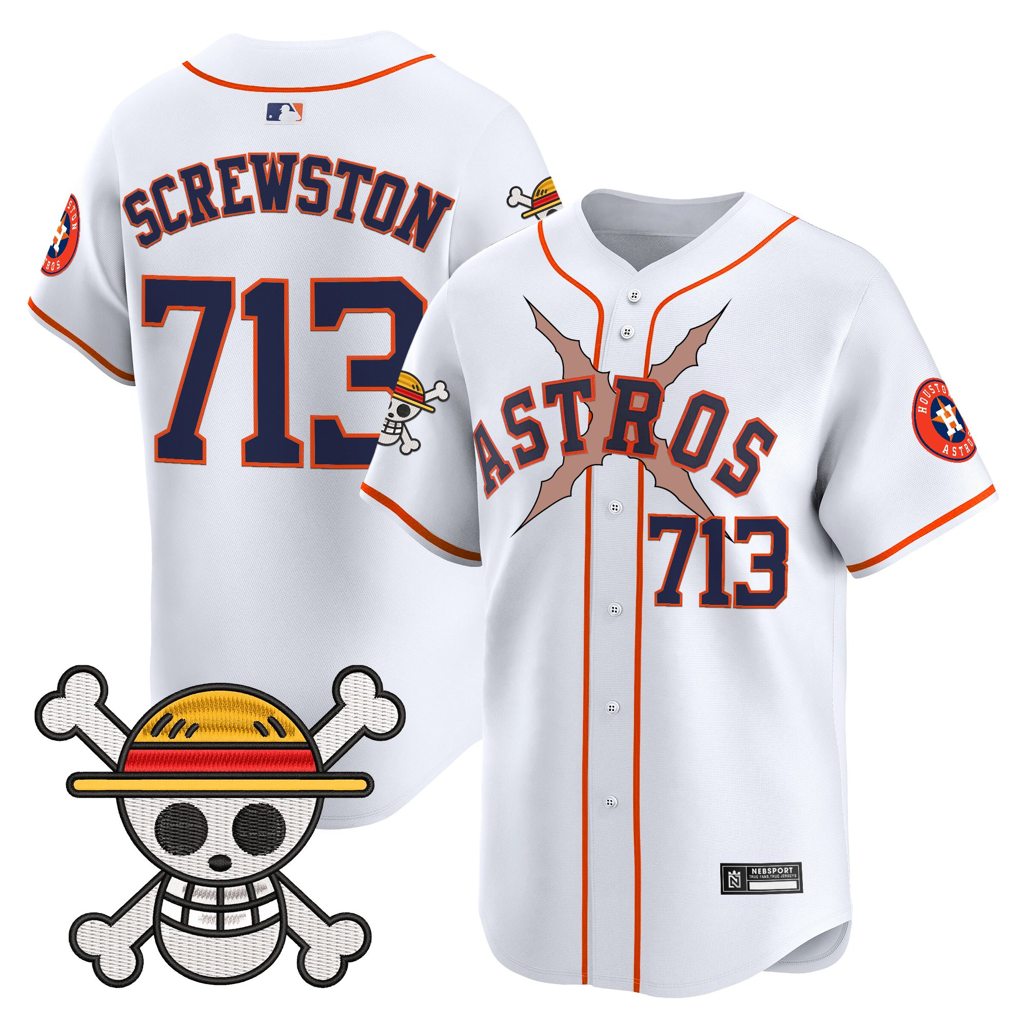 Men's Houston Astros x One Piece 2025 Vapor Premier Limited Jersey - All Stitched
