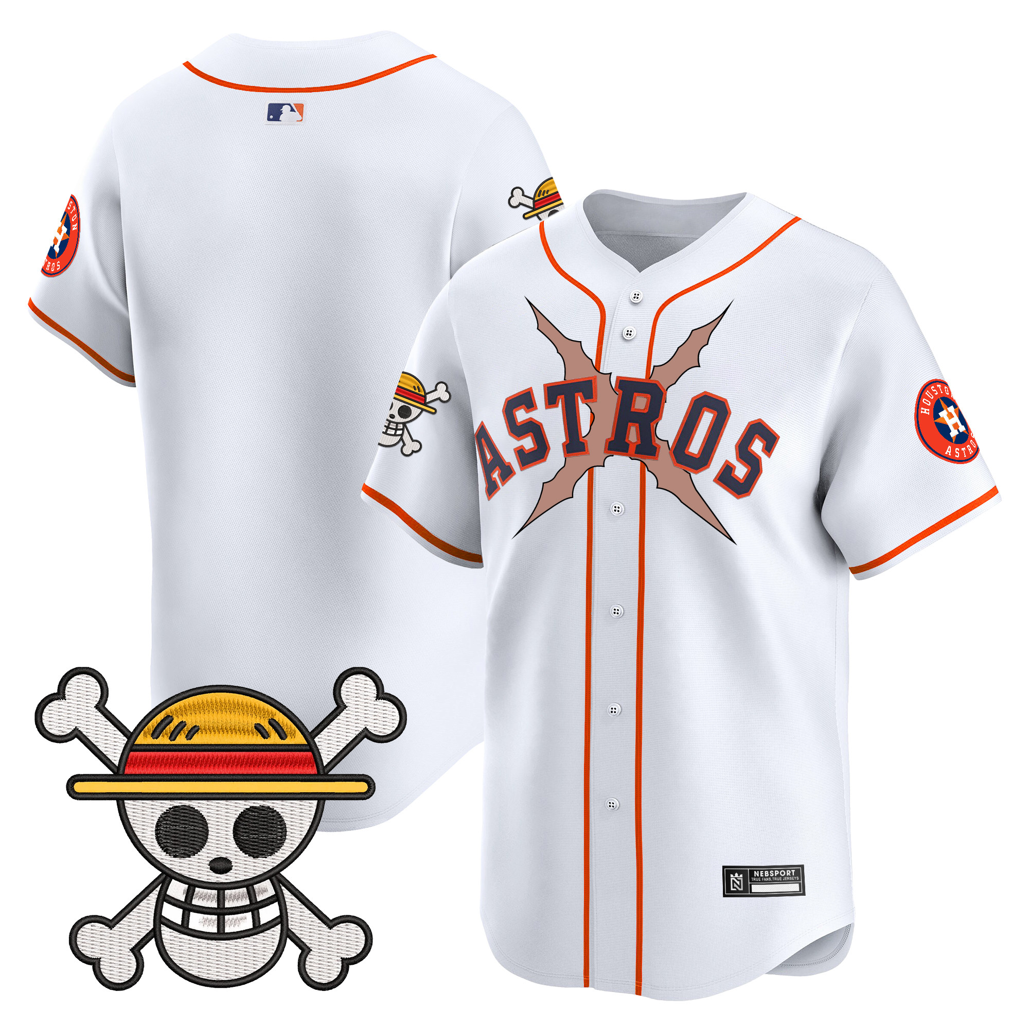 Men's Houston Astros x One Piece 2025 Vapor Premier Limited Jersey - All Stitched