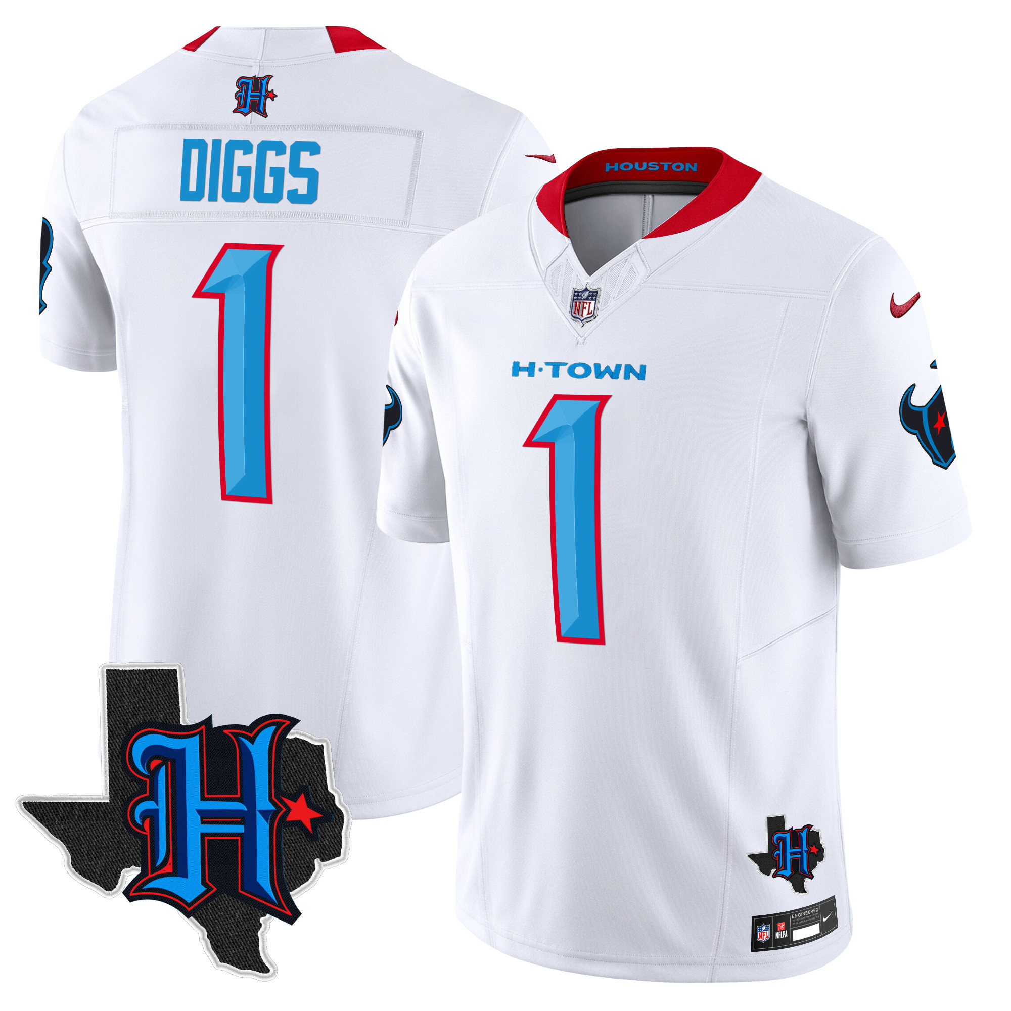 Men's Houston Texans 2025 Texas Patch Vapor Limited Jersey V2 - All Stitched