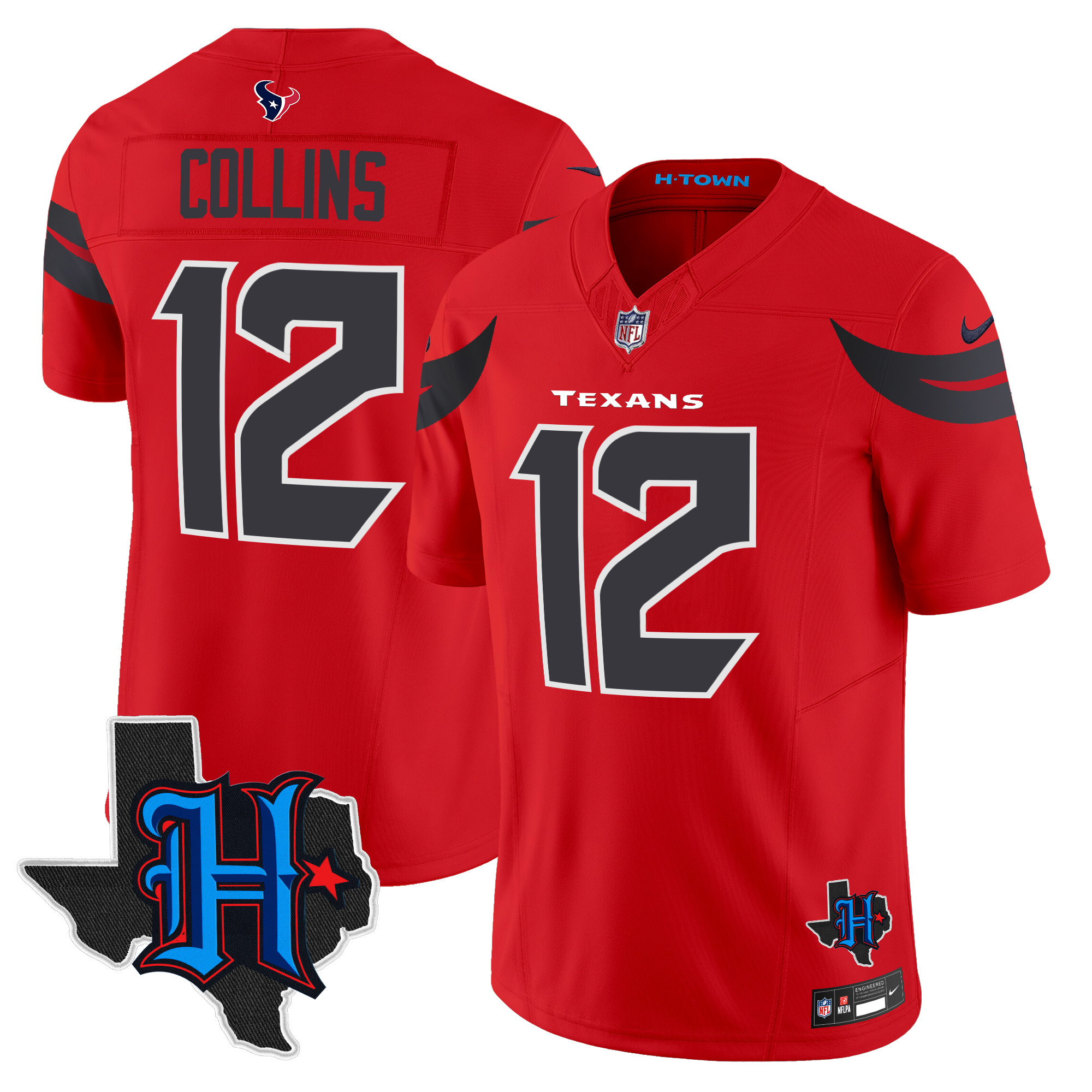 Men's Houston Texans 2025 Texas Patch Vapor Limited Jersey V2 - All Stitched