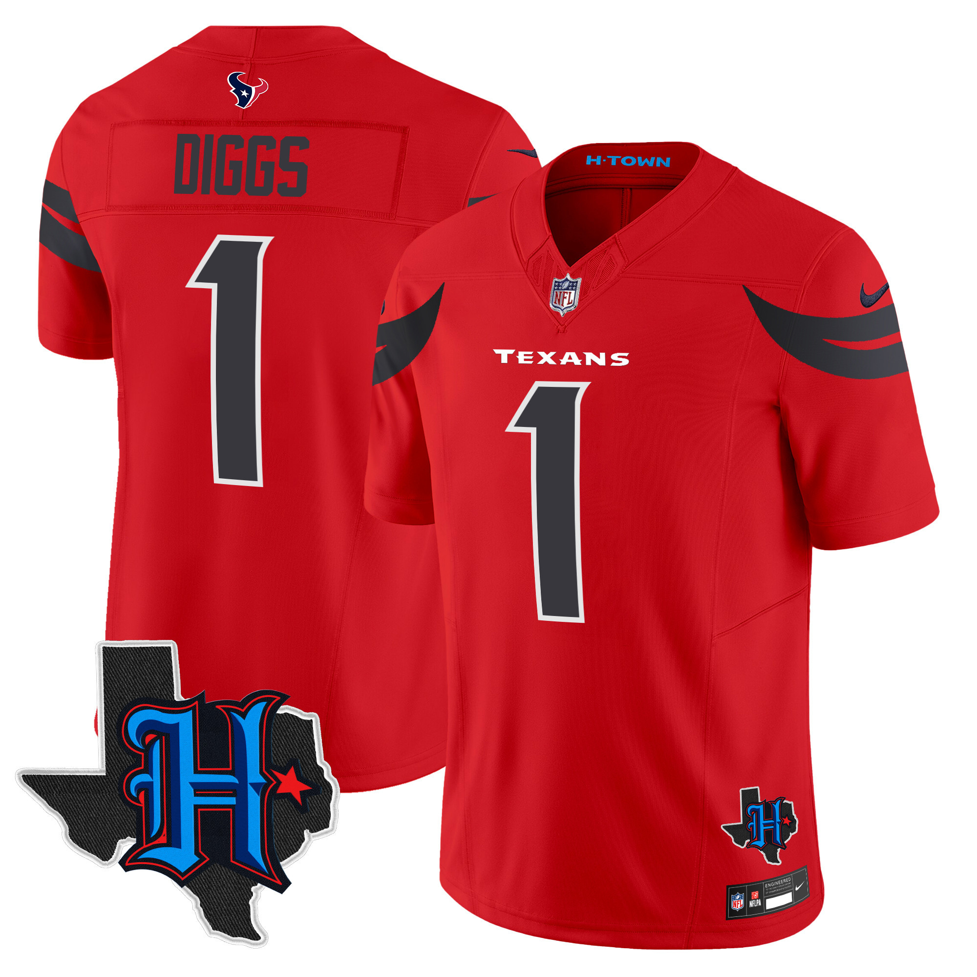 Men's Houston Texans 2025 Texas Patch Vapor Limited Jersey V2 - All Stitched