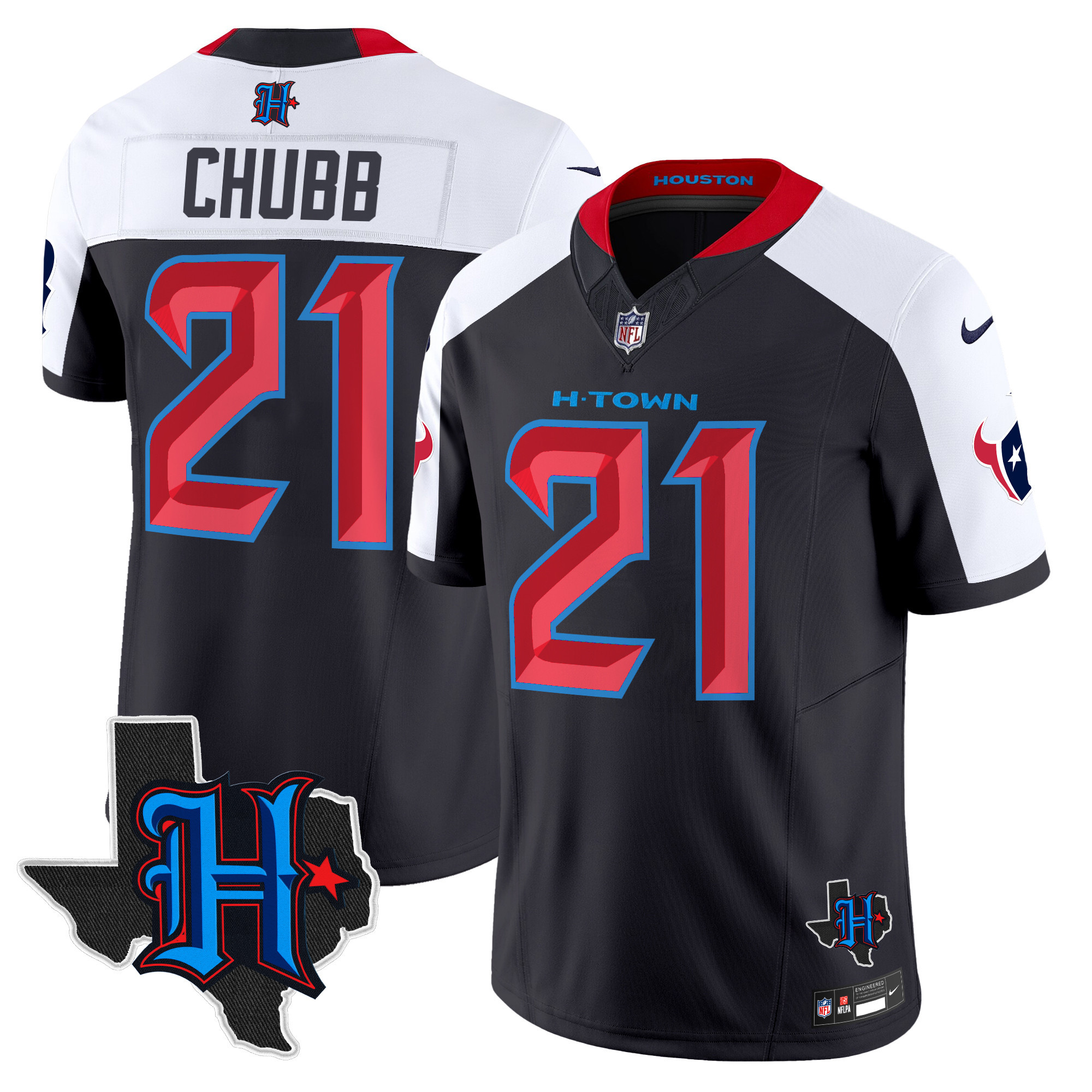 Men's Houston Texans 2025 Texas Patch Vapor Limited Jersey V2 - All Stitched