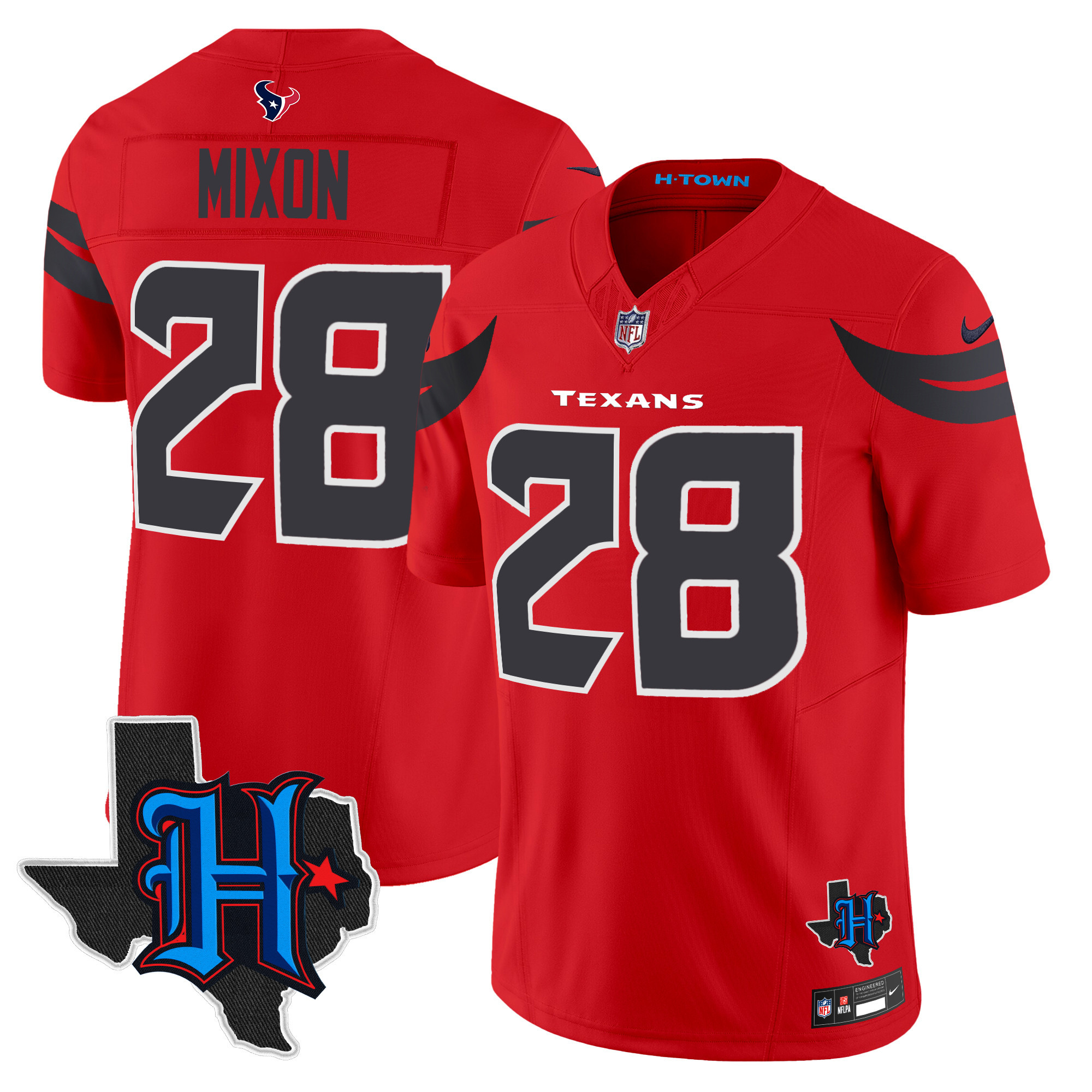 Men's Houston Texans 2025 Texas Patch Vapor Limited Jersey V2 - All Stitched