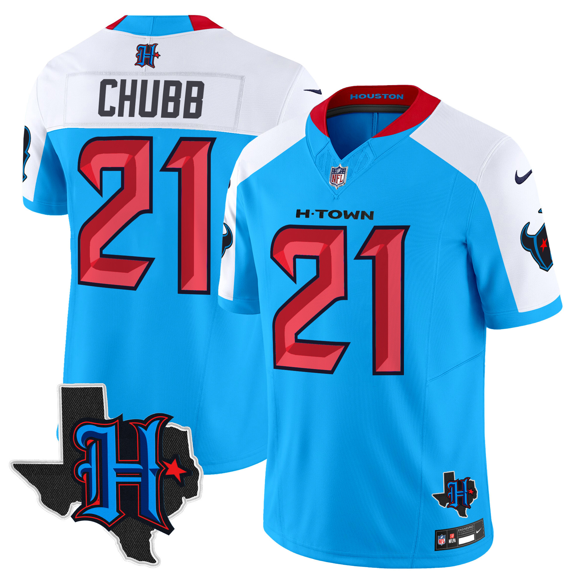 Men's Houston Texans 2025 Texas Patch Vapor Limited Jersey V2 - All Stitched