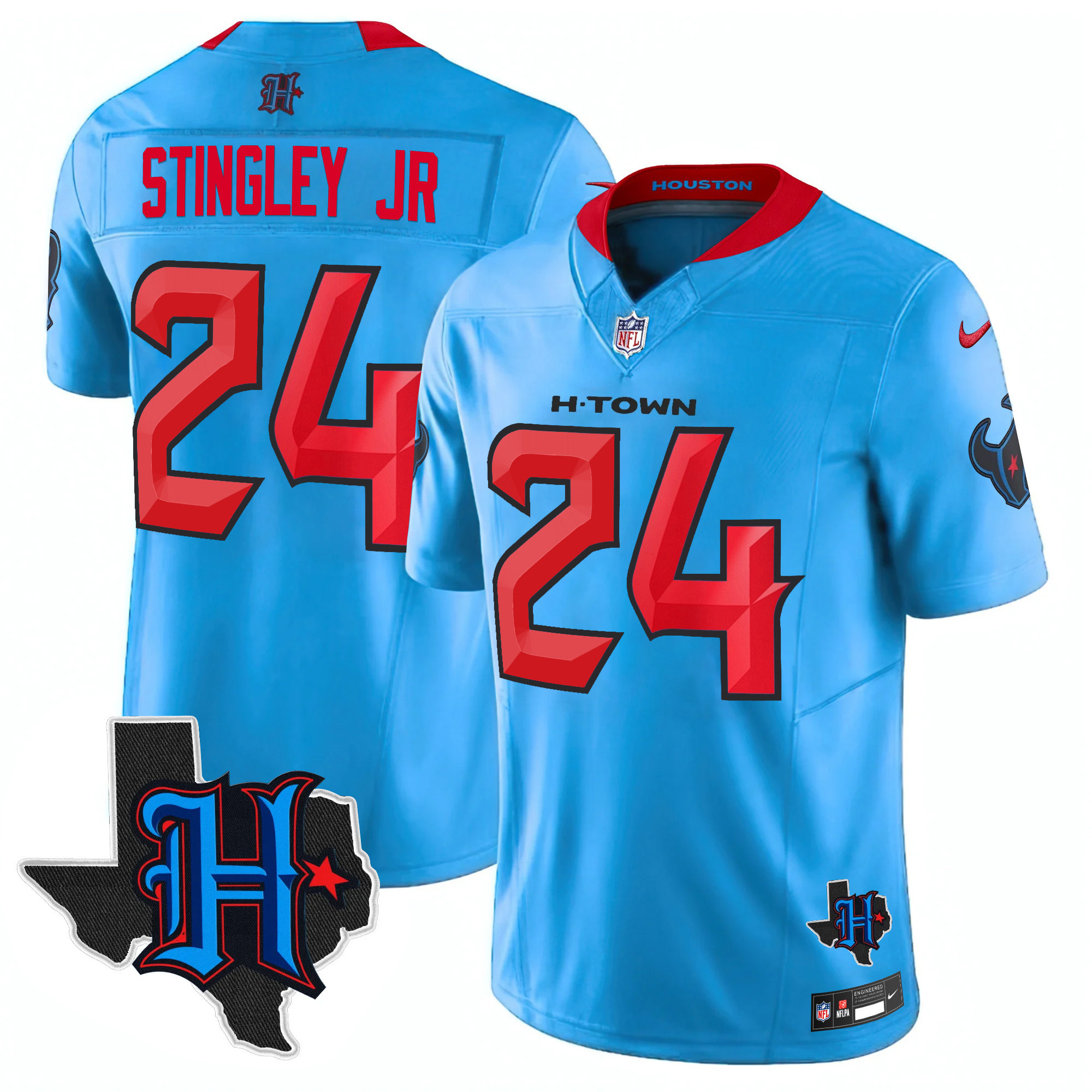 Men's Houston Texans 2025 Texas Patch Vapor Limited Jersey V2 - All Stitched