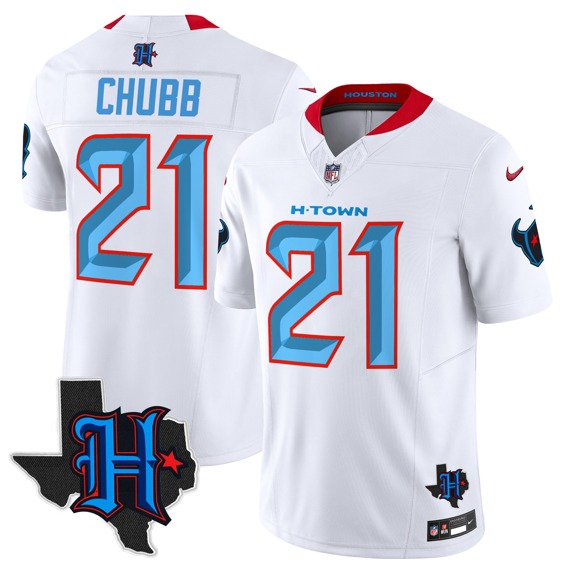 Men's Houston Texans 2025 Texas Patch Vapor Limited Jersey V2 - All Stitched