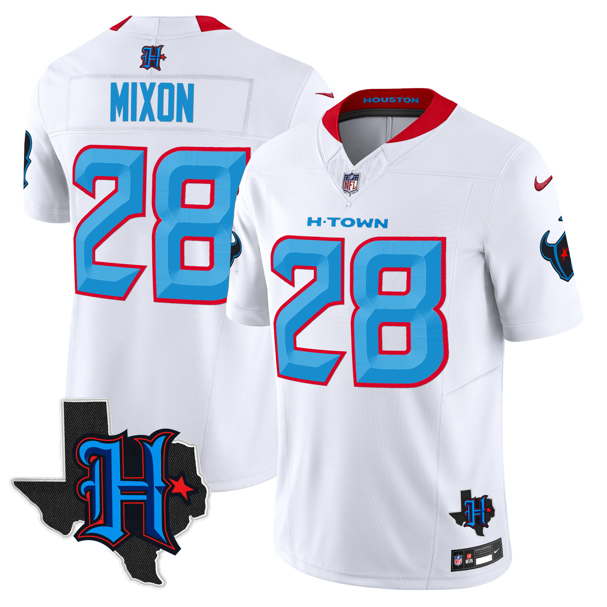 Men's Houston Texans 2025 Texas Patch Vapor Limited Jersey V2 - All Stitched