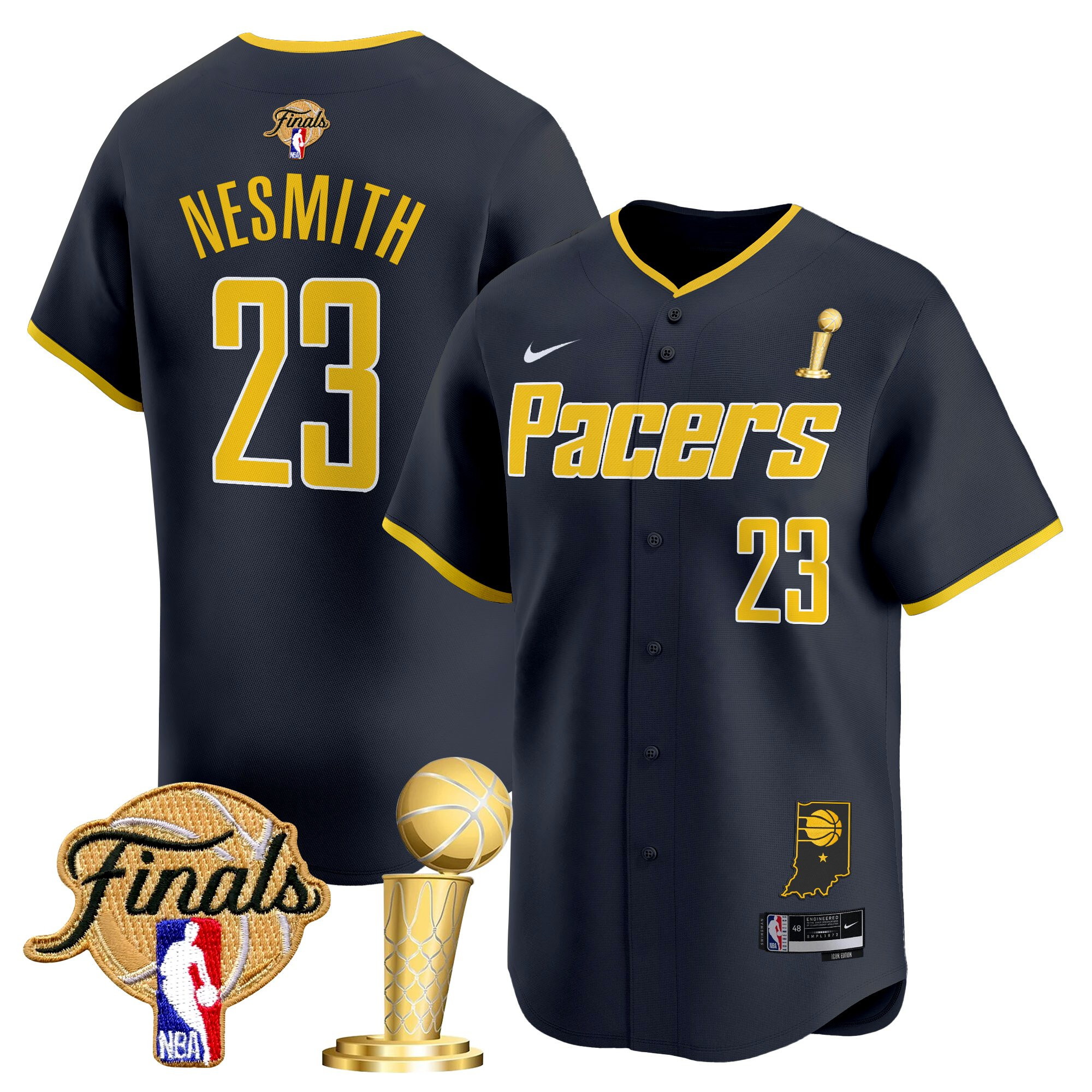 Men's Indiana Pacers 2025 Champions Vapor Baseball Jersey - All Stitched
