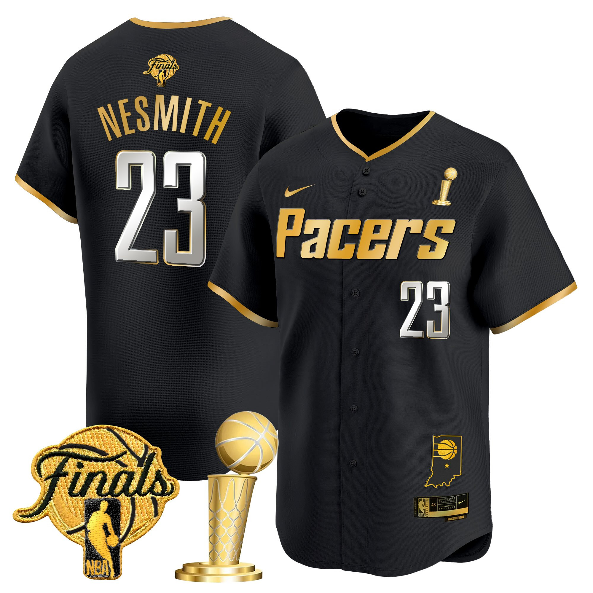 Men's Indiana Pacers 2025 Champions Vapor Baseball Jersey - All Stitched