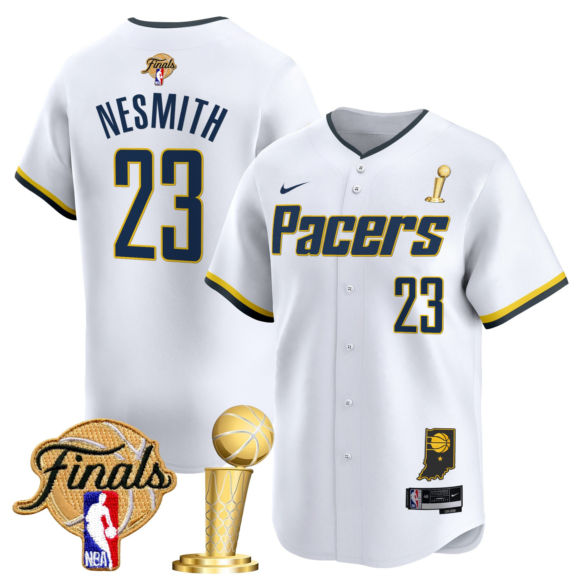Men's Indiana Pacers 2025 Champions Vapor Baseball Jersey - All Stitched