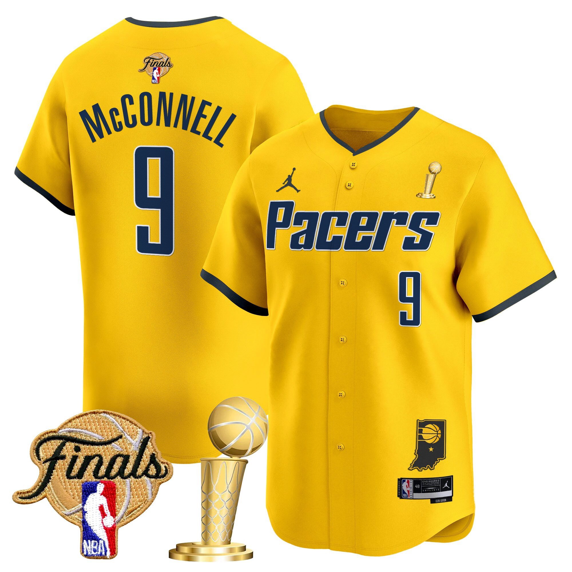 Men's Indiana Pacers 2025 Champions Vapor Baseball Jersey - All Stitched