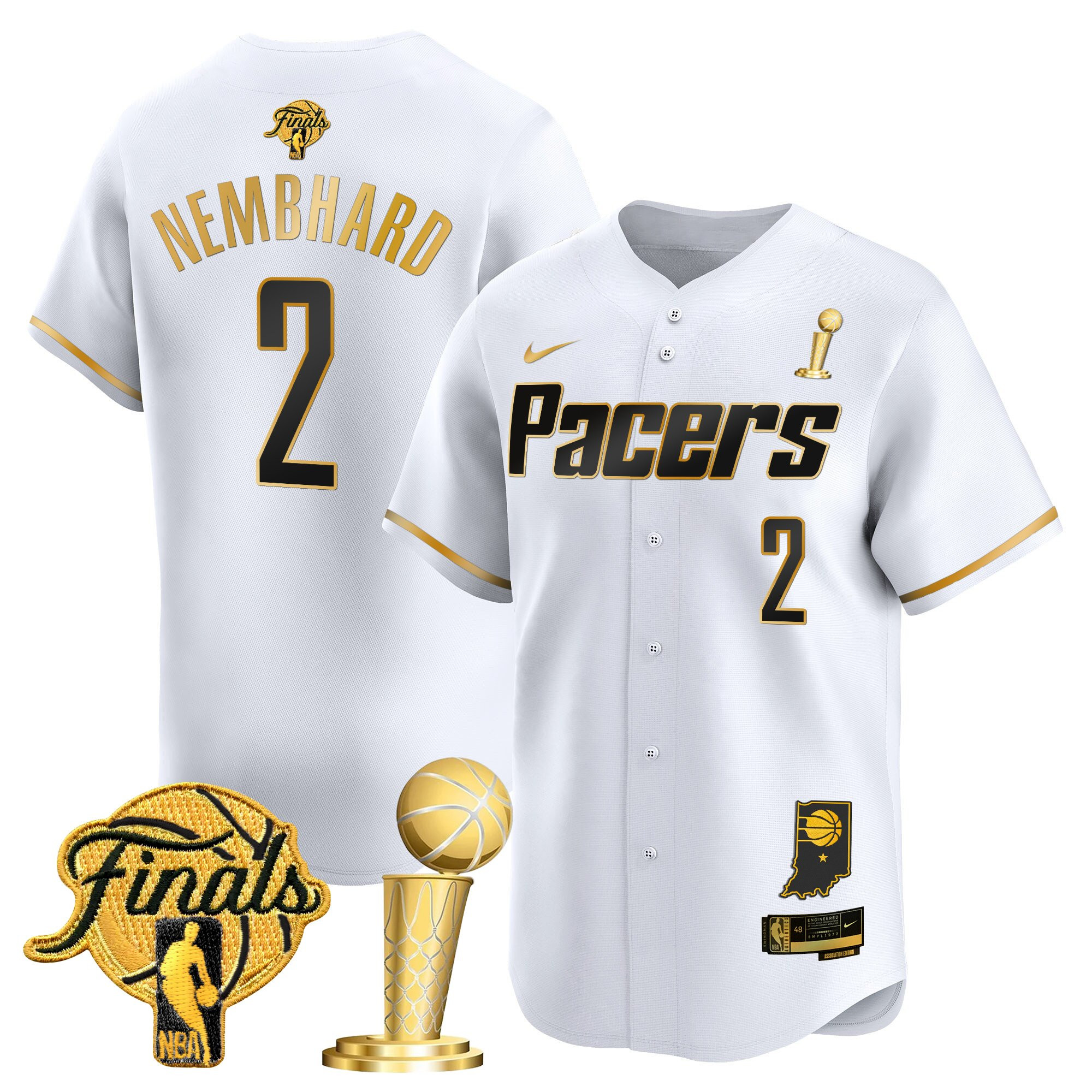 Men's Indiana Pacers 2025 Champions Vapor Baseball Jersey - All Stitched
