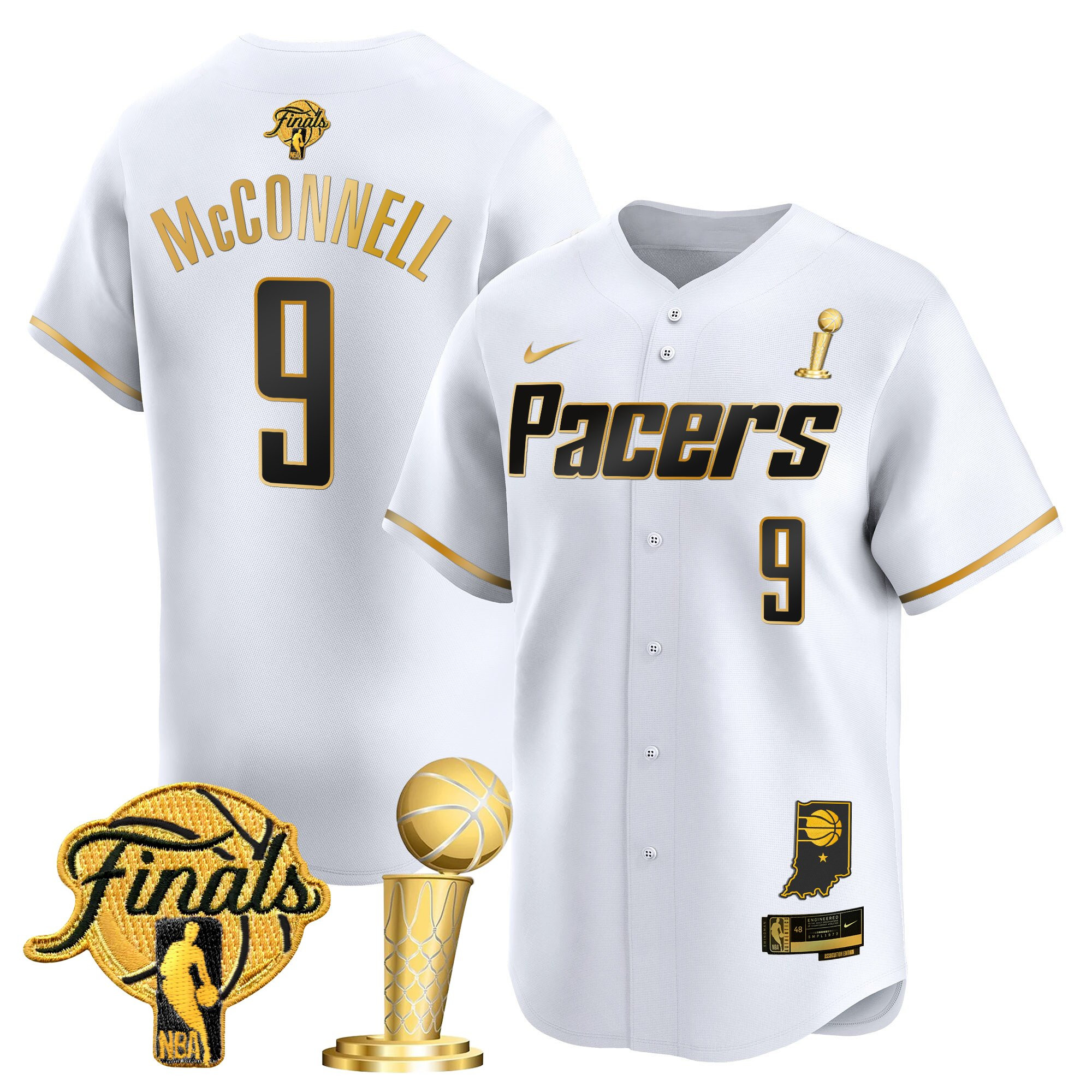 Men's Indiana Pacers 2025 Champions Vapor Baseball Jersey - All Stitched