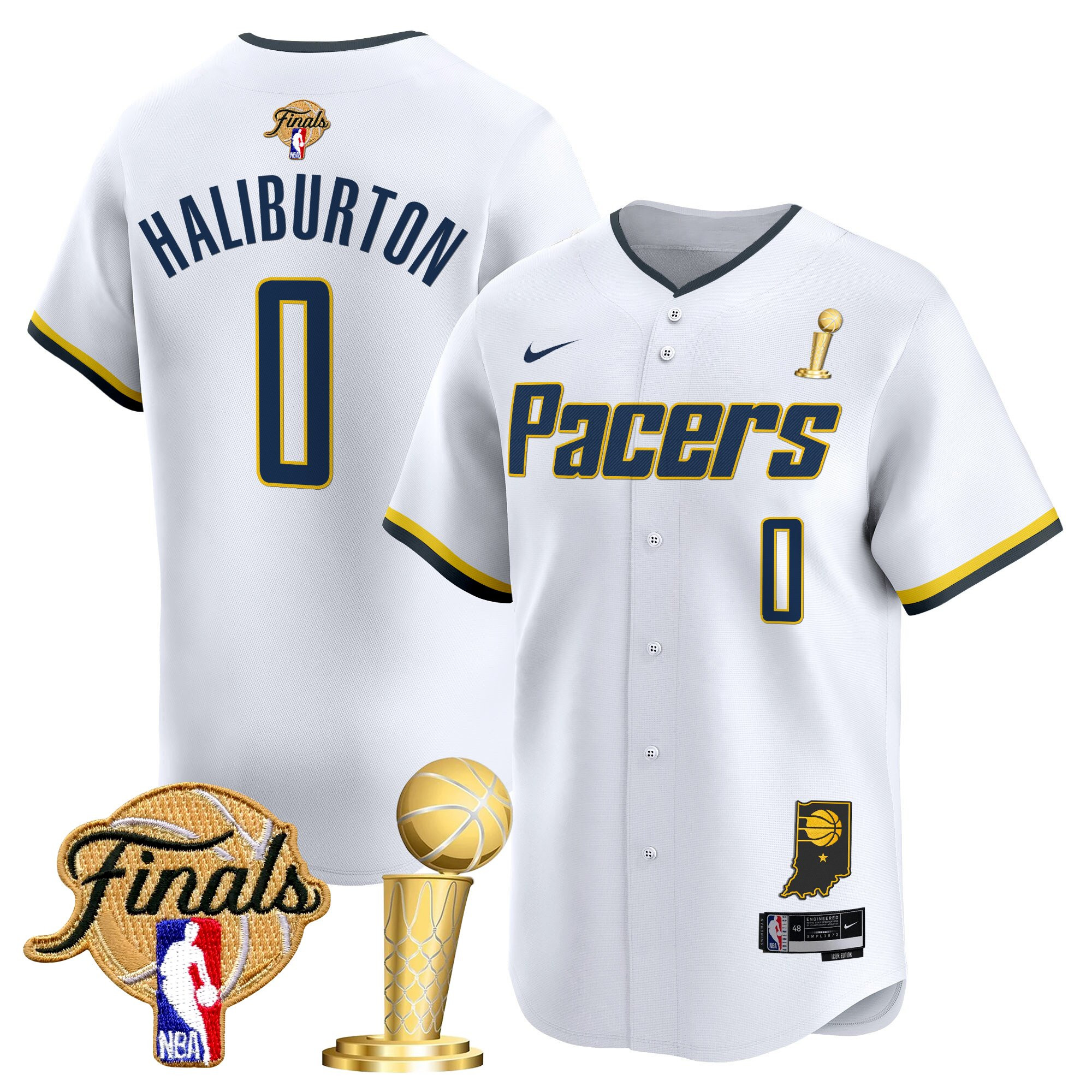 Men's Indiana Pacers 2025 Champions Vapor Baseball Jersey - All Stitched