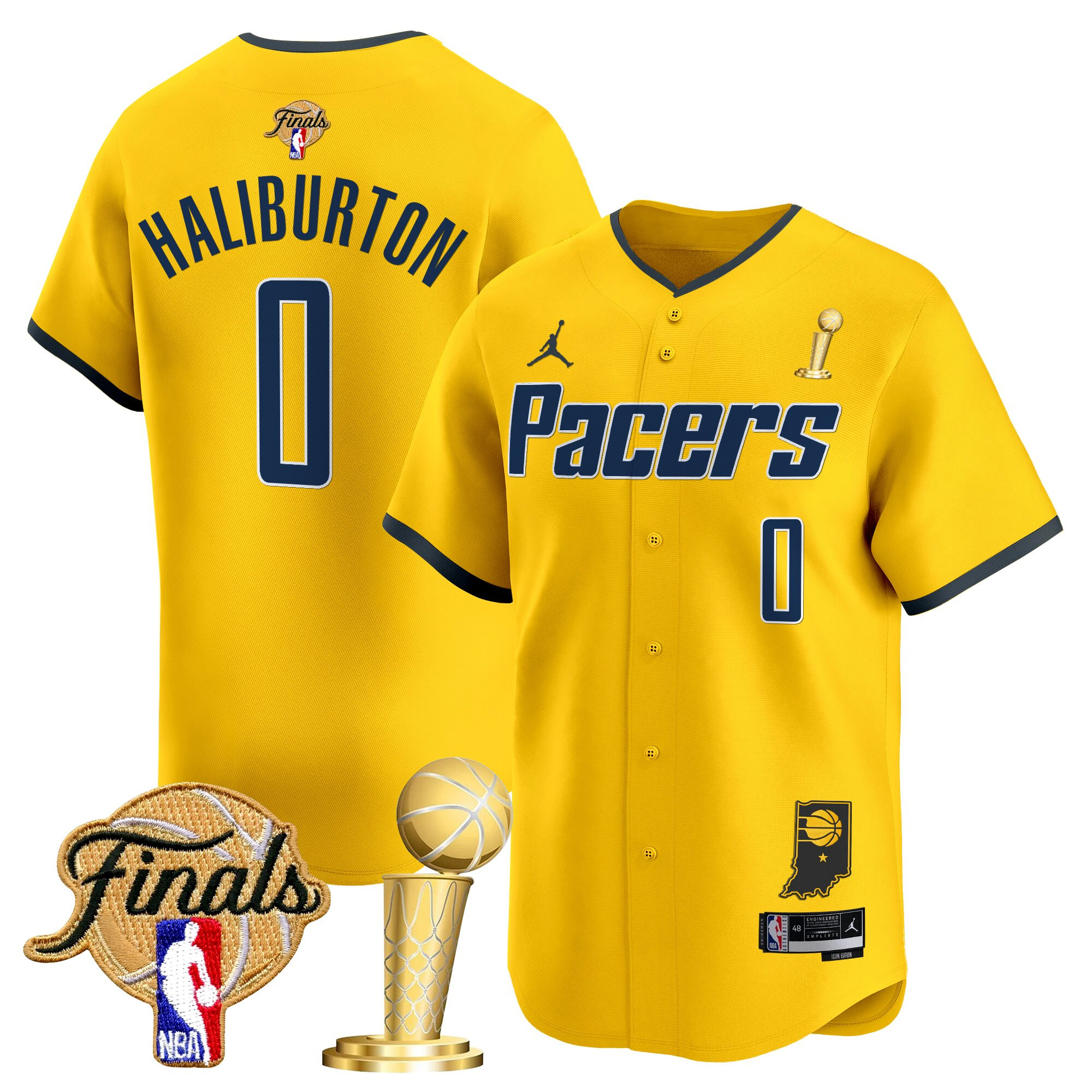 Men's Indiana Pacers 2025 Champions Vapor Baseball Jersey - All Stitched