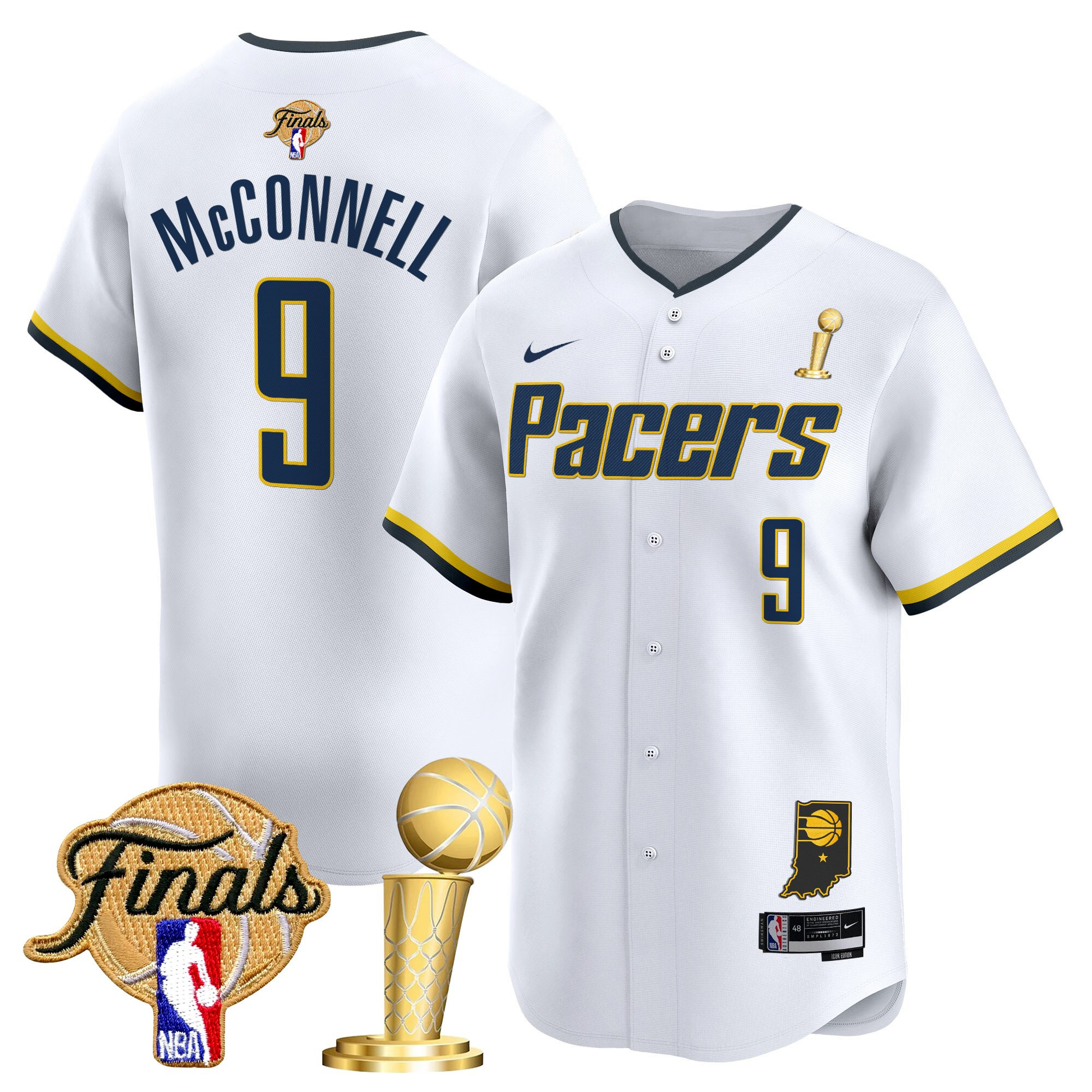 Men's Indiana Pacers 2025 Champions Vapor Baseball Jersey - All Stitched